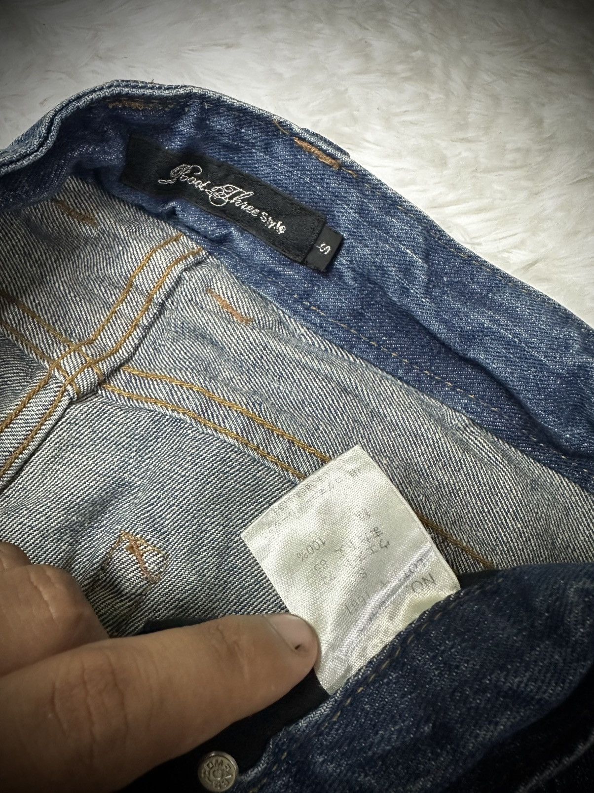 Tornado Mart 💥rare💥 japanese brand root three distressed splatter jeans Size US 32 / EU 48 - 5 Thumbnail