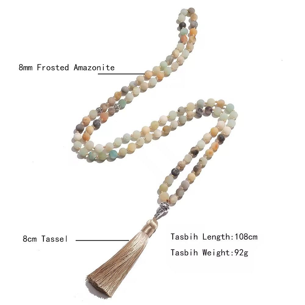 Other 8mm 99pcs Amazonite Stone Prayer Beads Size ONE SIZE - 3 Thumbnail