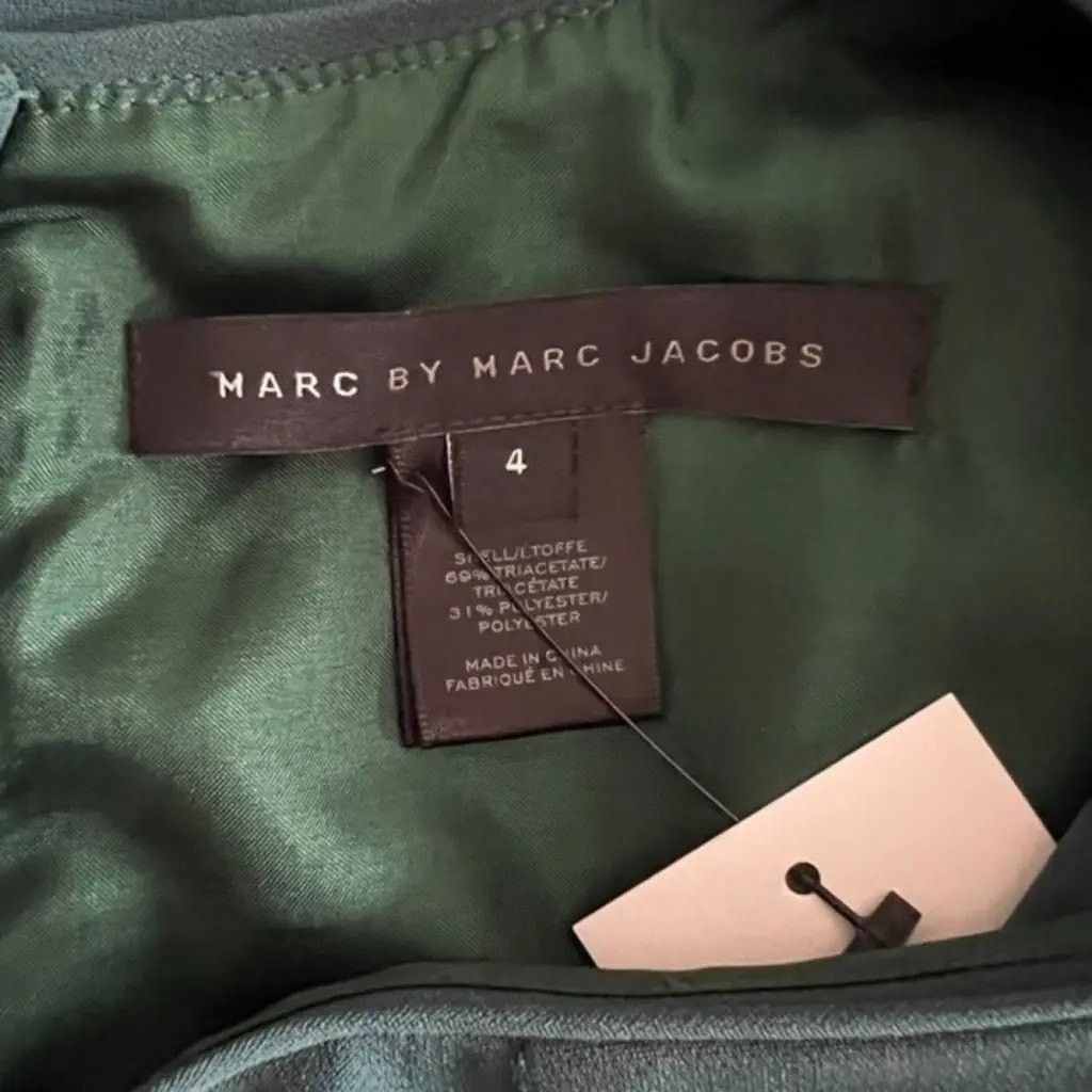 Marc Jacobs MARC JACOBS Green Knee Length Dress, US4 SRP: $700 Size US 7.5 / IT 37.5 - 3 Thumbnail