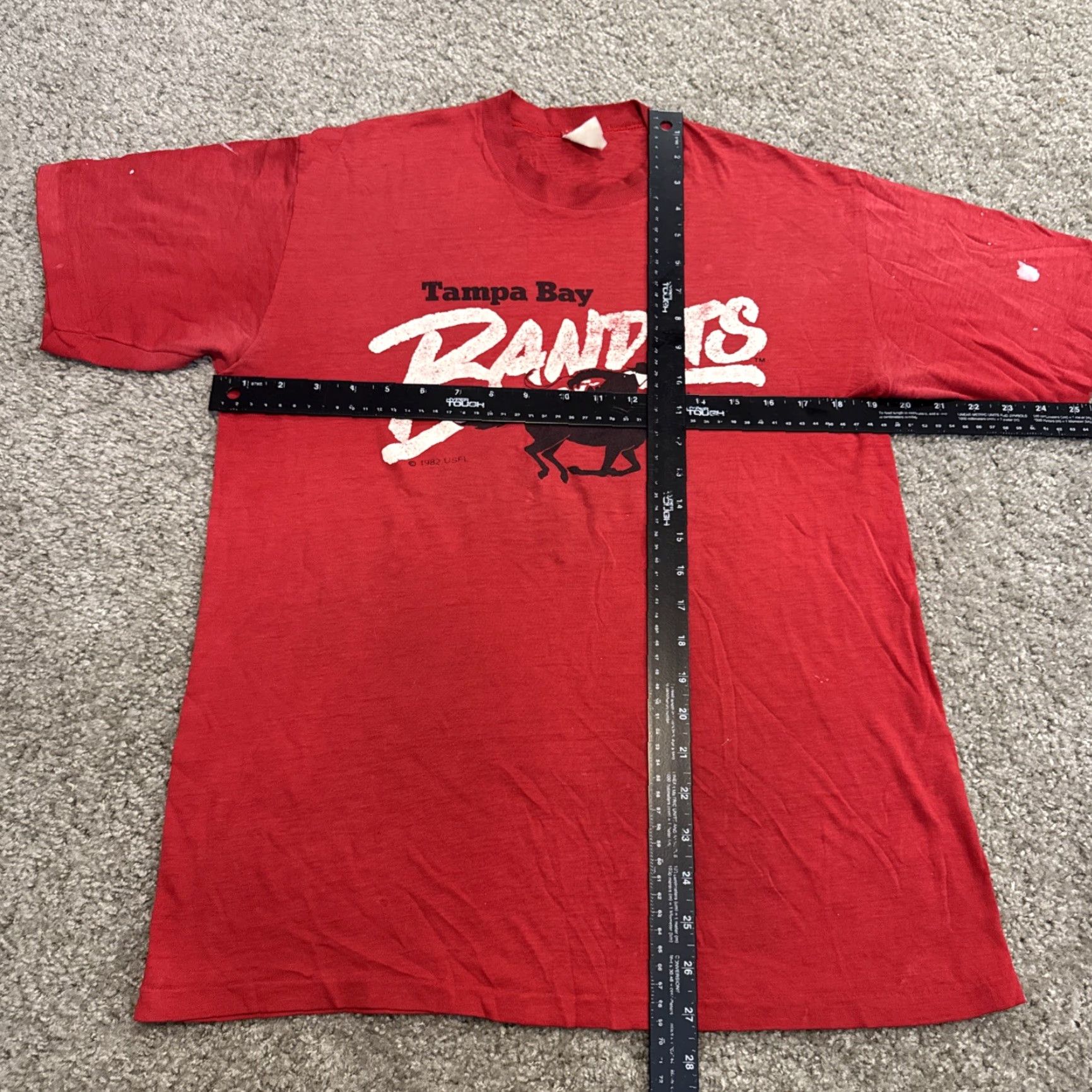 Vintage VINTAGE Tampa Bay Bandits USFL Football Florida Red T-Shirt Large Size US L / EU 52-54 / 3 - 7 Thumbnail