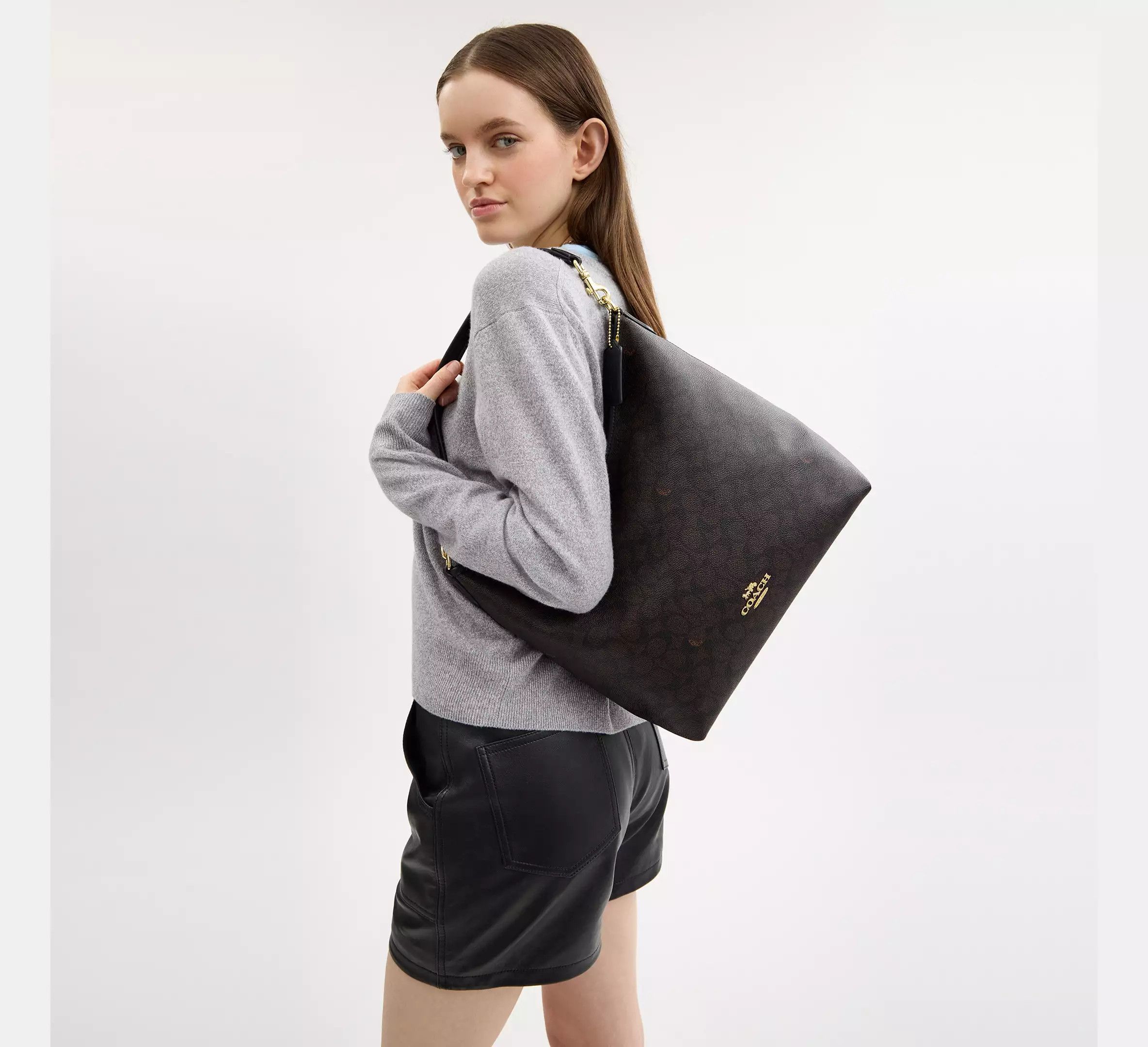 Coach Laurel Large Shoulder Bag In Signature Canvas CY685 Size ONE SIZE - 2 Thumbnail