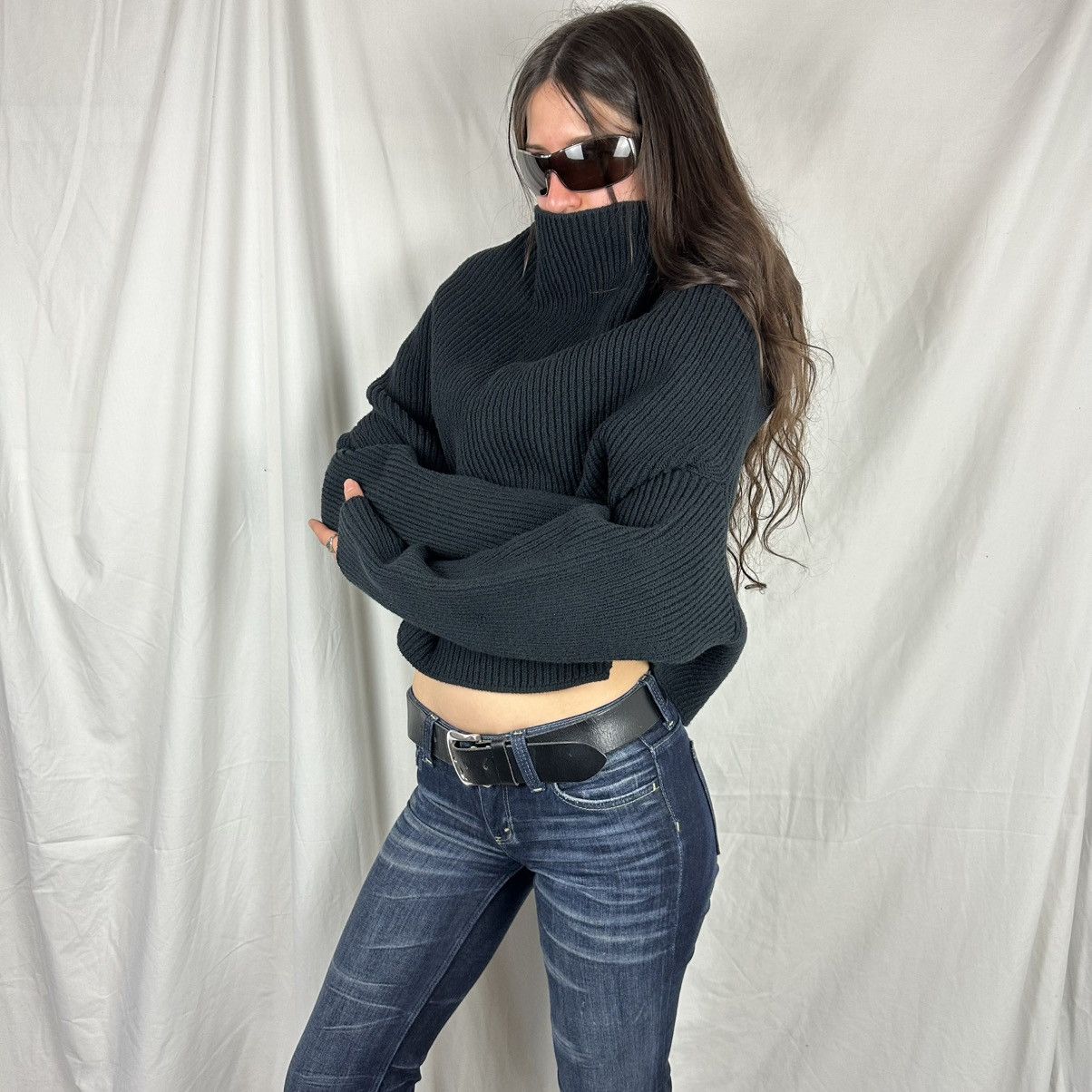 Y/Project Y/Project Draped Chain Ribbed Sweater Size L / US 10 / IT 46 - 7 Thumbnail