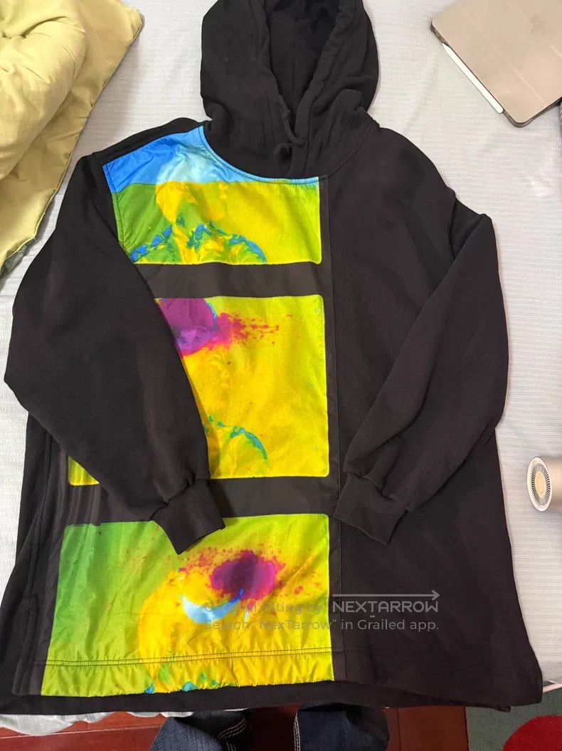 Dries Van Noten Dries Van Noten Black Patchwork Printed Hoodie Size US M / EU 48-50 / 2 - 1 Thumbnail