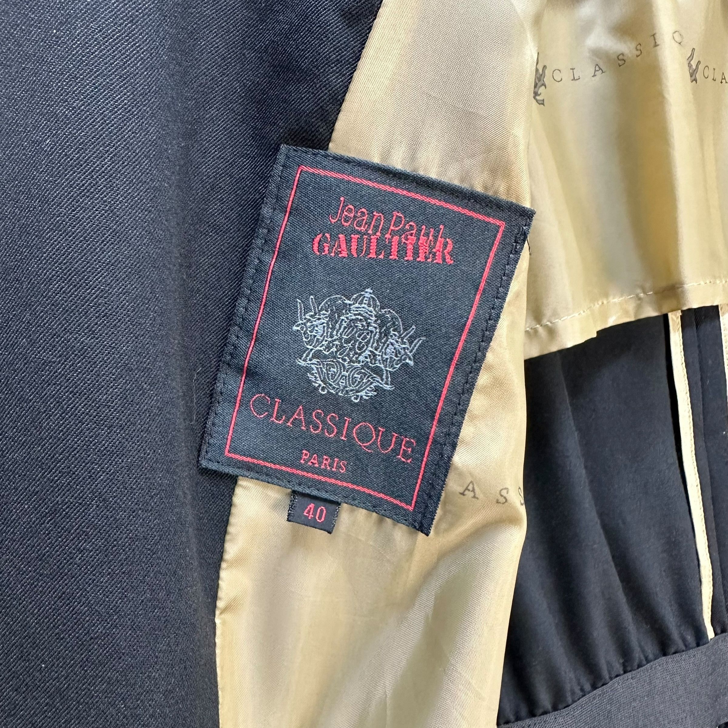 Jean Paul Gaultier 90's JPG CLASSIQUE Wool Blend Belted Coat Jacket #A72-1750 Size S / US 4 / IT 40 - 10 Thumbnail