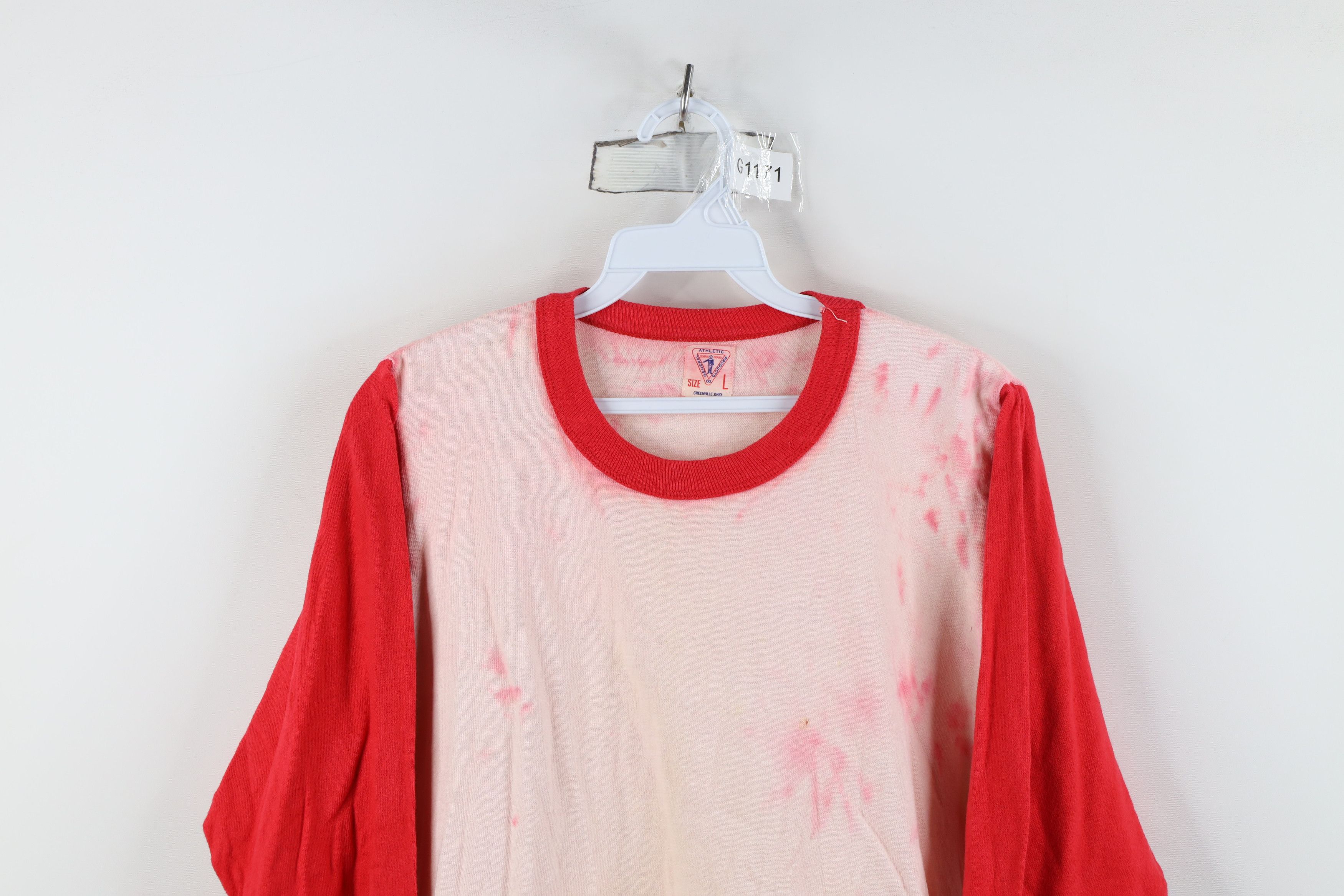 Vintage Vintage 50s 60s Streetwear Blank Baseball Raglan T-Shirt USA Size US L / EU 52-54 / 3 - 2 Thumbnail