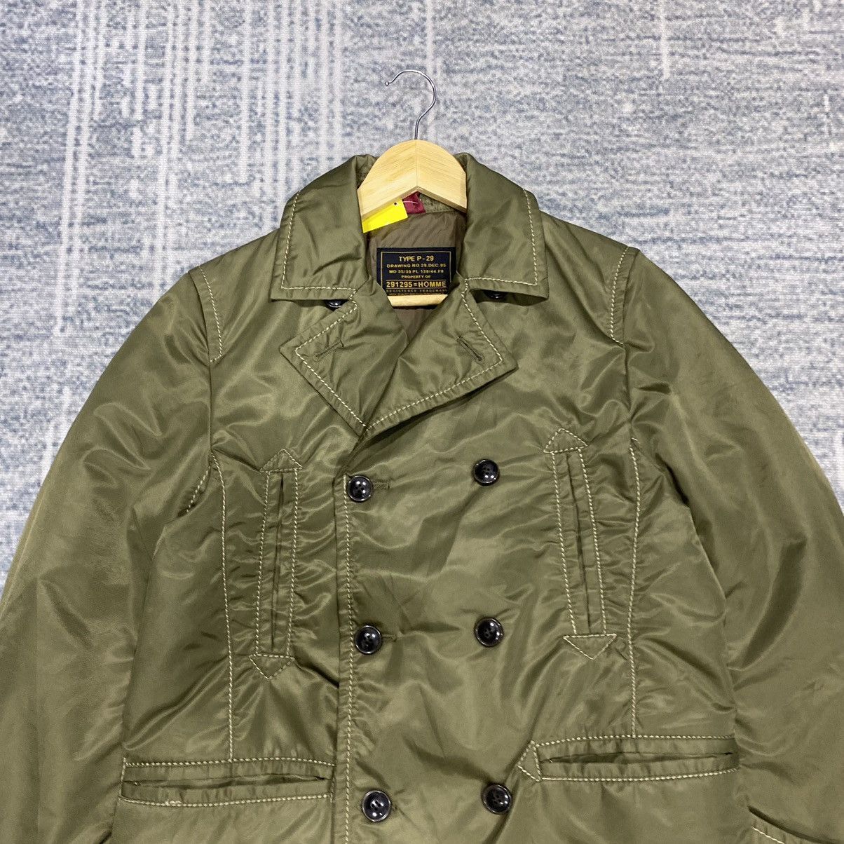 Japanese Brand × Vintage 291295 Trench Double Breast Military Army Quilted Jacket Size US S / EU 44-46 / 1 - 4 Thumbnail