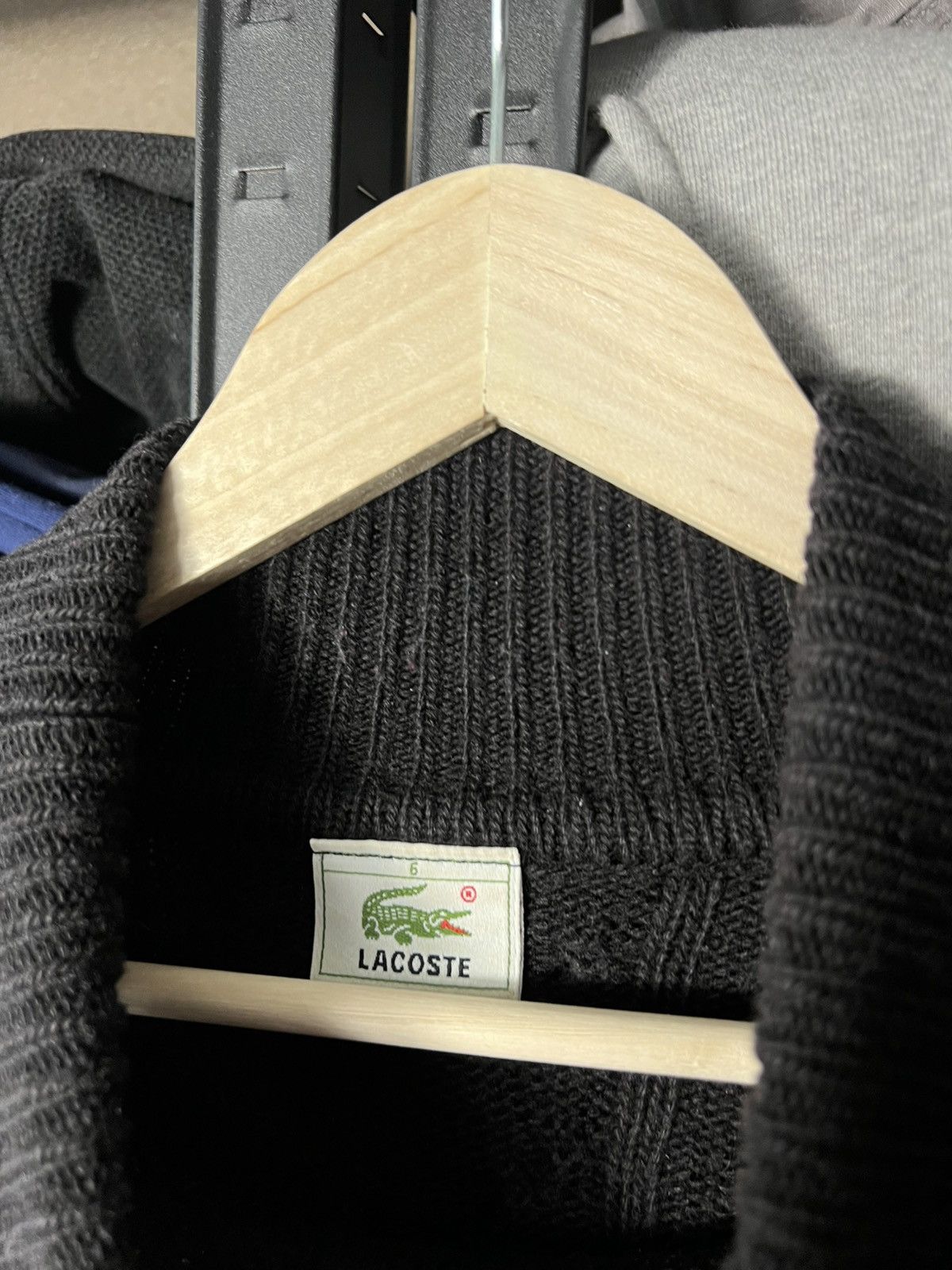 Lacoste Vintage Lacoste Cable Knit Sweater Black Size XL Wool Blend Size US XL / EU 56 / 4 - 5 Thumbnail