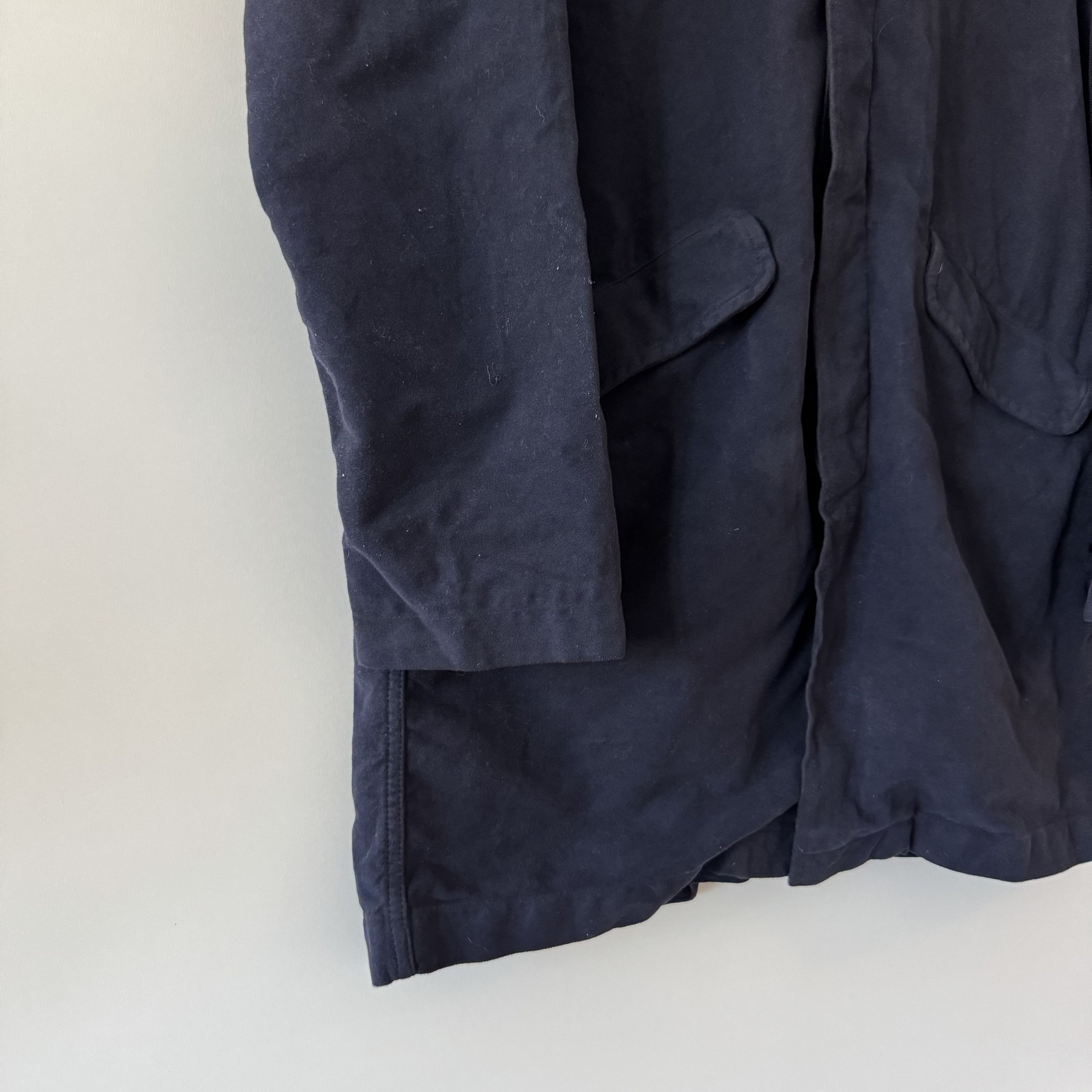 C.O.F. Studio Men's C.O.F Studio Navy Blue Moleskin Cotton Coat Size M Size US M / EU 48-50 / 2 - 7 Thumbnail