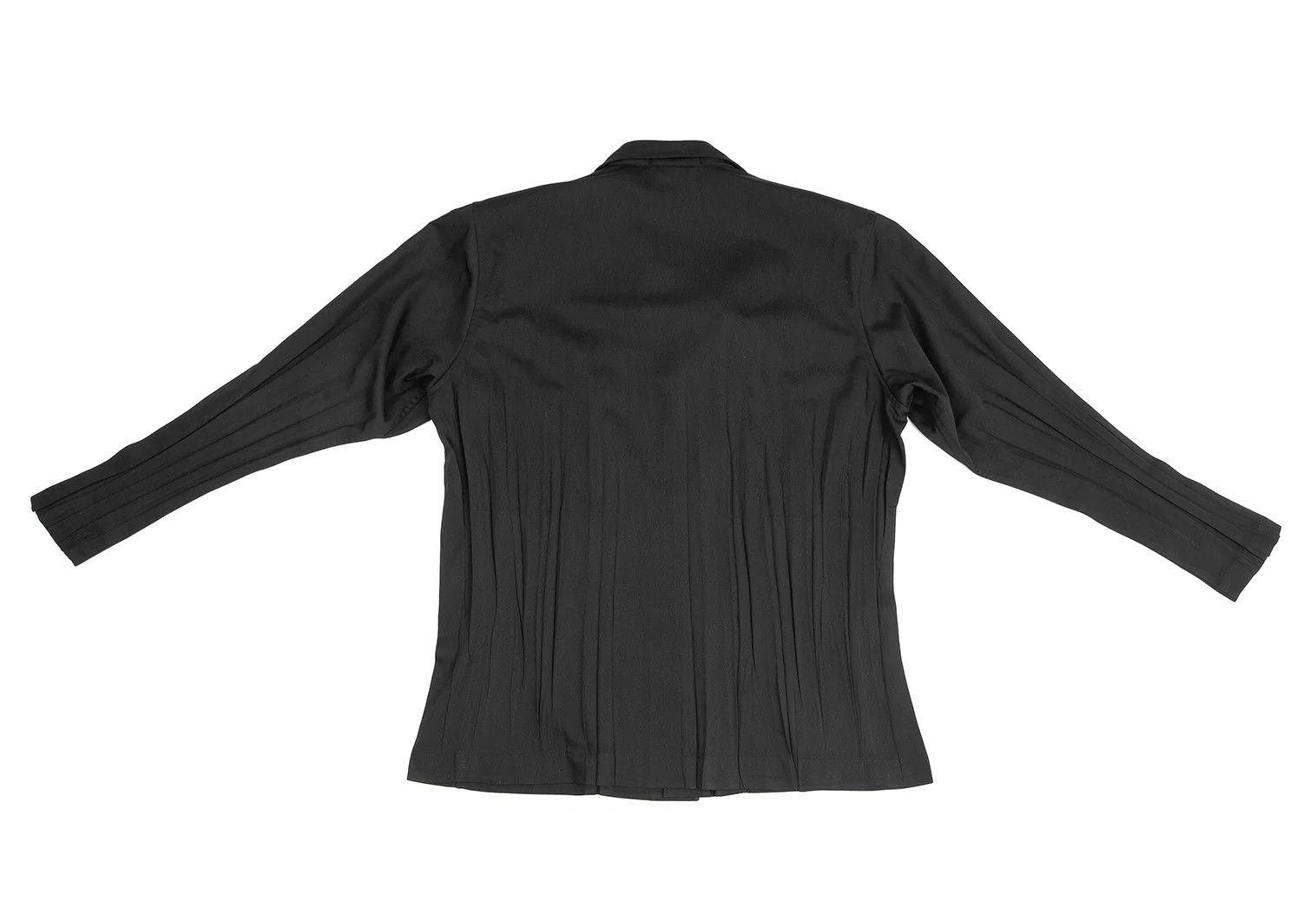 Issey Miyake Pleats Jacket in Black with Shoulder Pads Size US XL / EU 56 / 4 - 11 Thumbnail