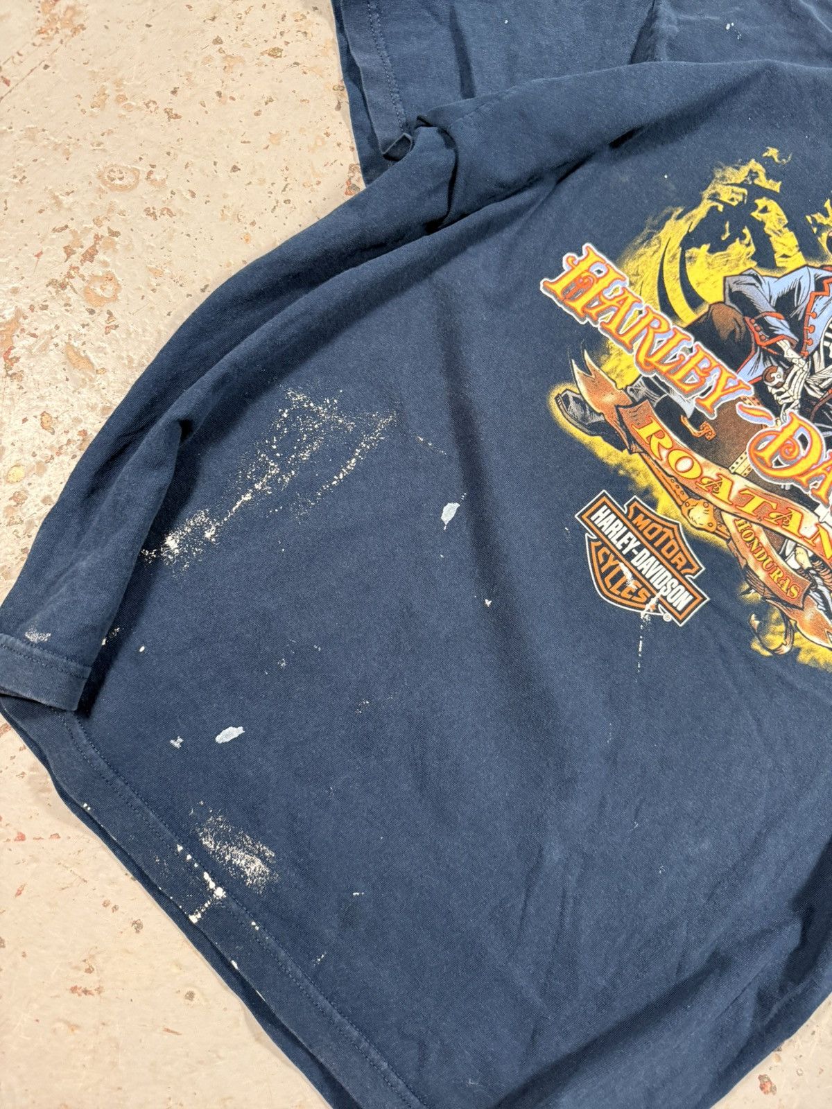 Vintage Vintage Harley Davidson Distressed Painter Pirate Tee Size US XXL / EU 58 / 5 - 3 Thumbnail