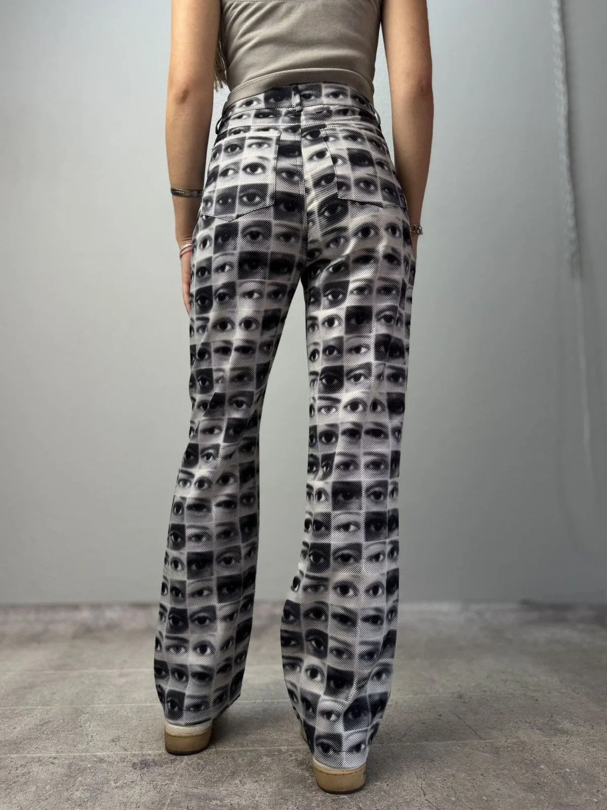 Other VINTAGE REGULAR EYE PRINT JEANS PANTS JPG STYLE PAUL GAUTIER Size US 29 - 9 Thumbnail