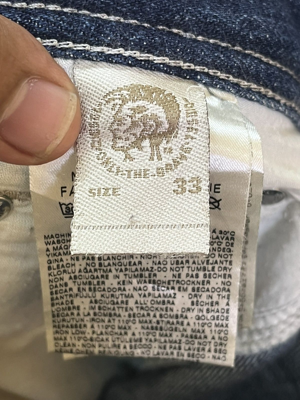 Diesel × Diesel Black Gold Vintage Diesel Larkee Mudwash Faded Denim Size US 35 - 9 Thumbnail