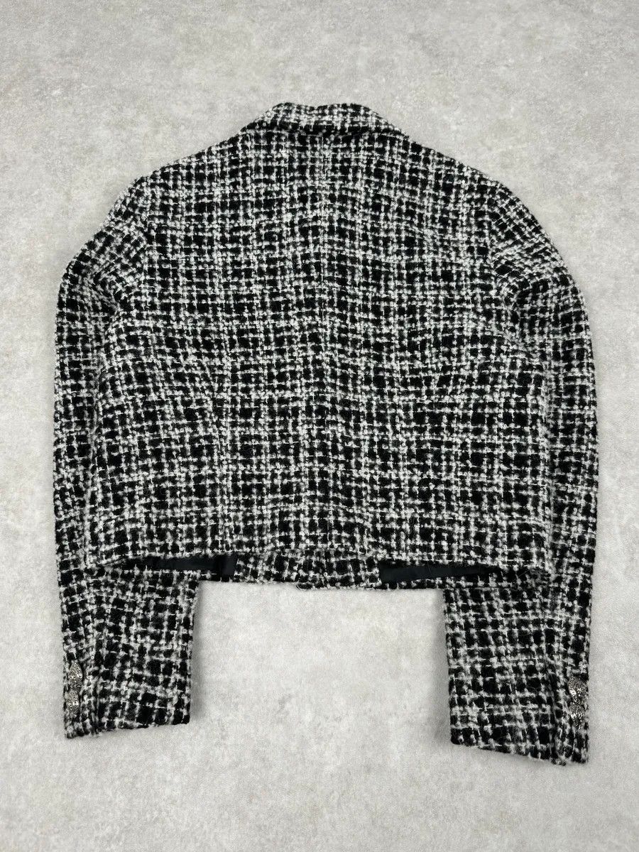 Versace Versace Black & White Tweed Classy Jacket Size S / US 4 / IT 40 - 7 Thumbnail