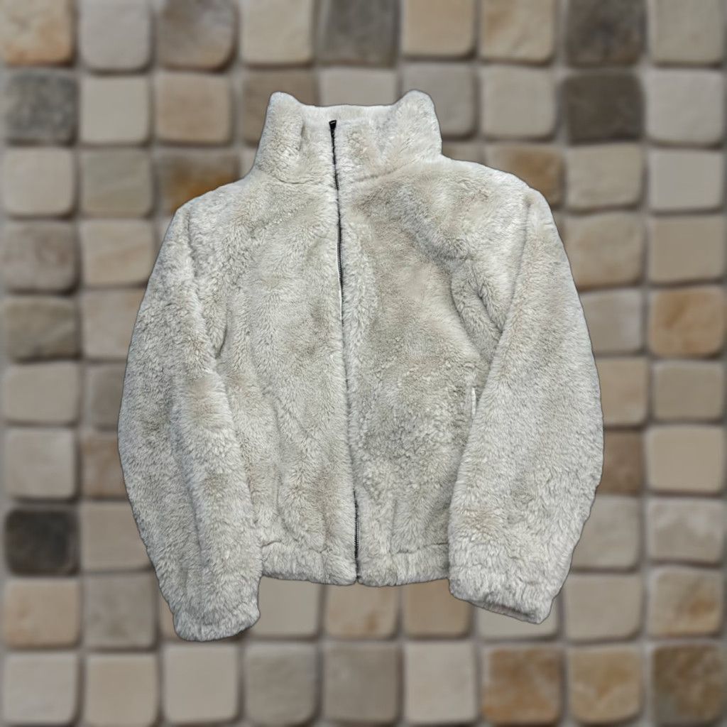 Vintage M Magaschoni Jacket Womens M Beige Faux Fur Full Zip Thermal Insulation Zip Pockets Casual Travel Modern Womens Size M / US 6-8 / IT 42-44 - 1 Thumbnail