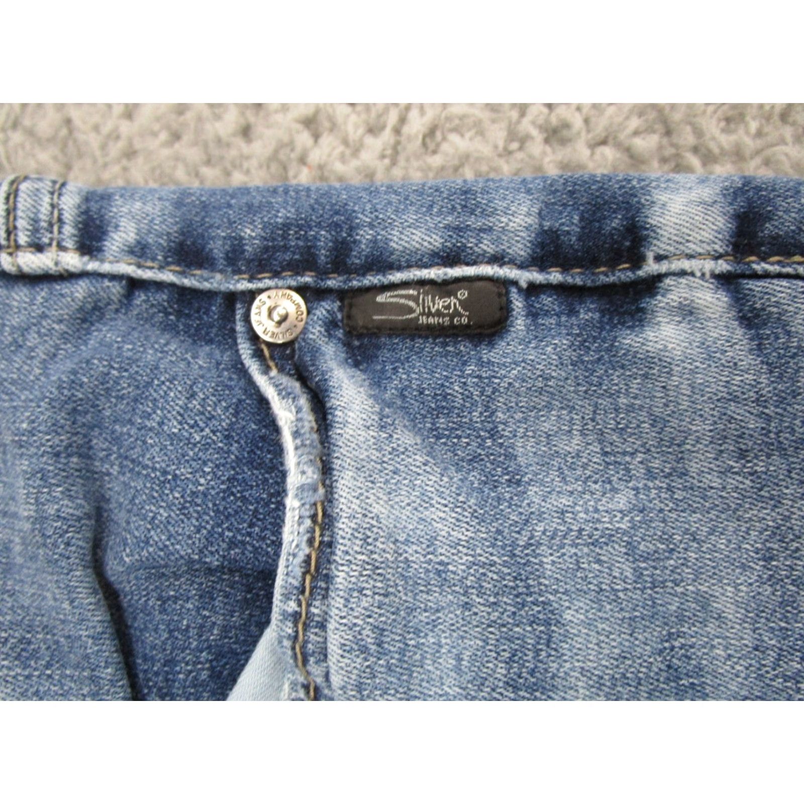 Silver Jeans Co. Silver Jeans Co Suki Skinny Stretch Jeans Women's 28/29 Raw Hem Size 28" / US 6 / IT 42 - 2 Thumbnail