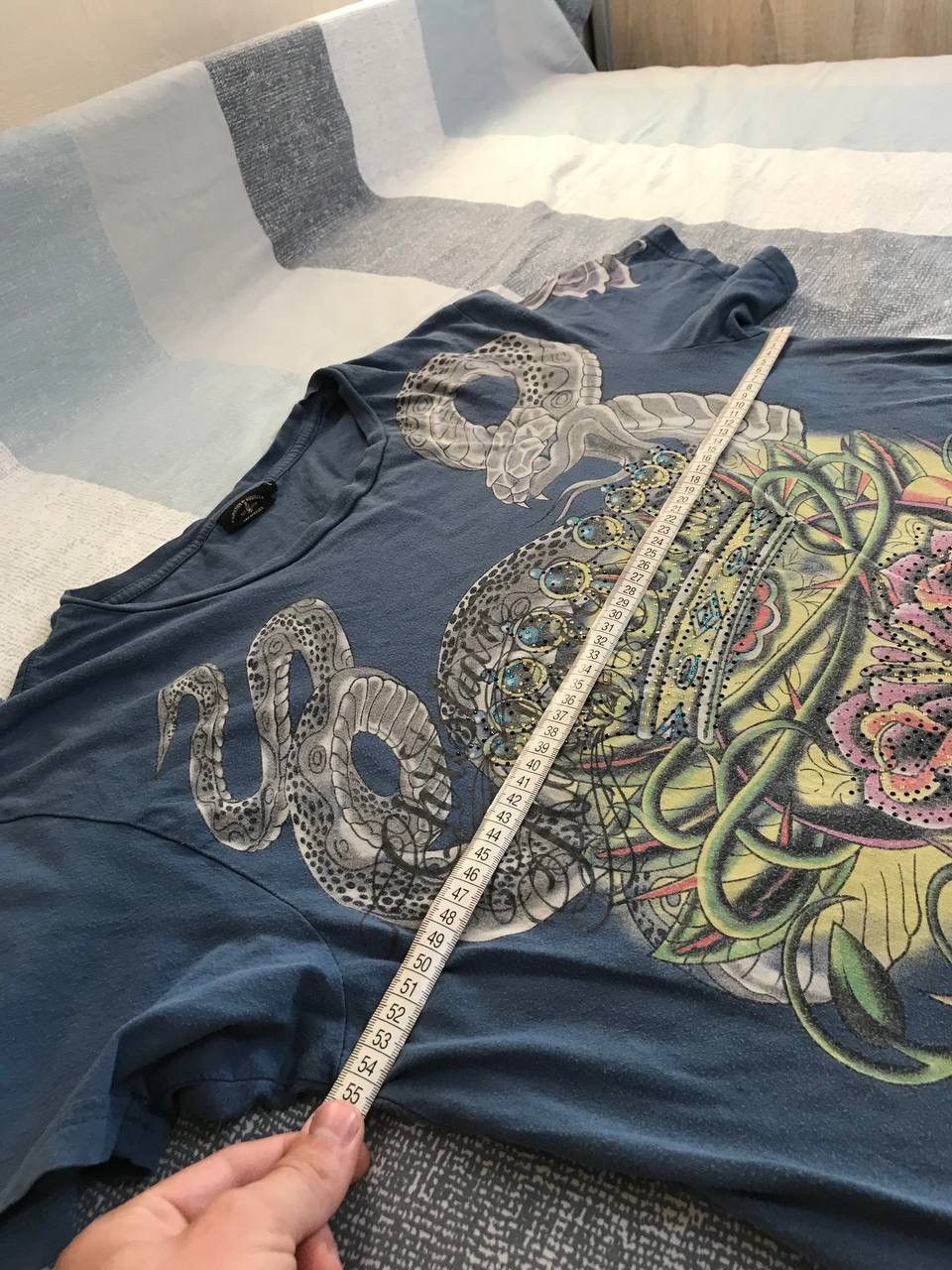 Christian Audigier 🔥 Christian Audigier Ed Hardy Skulls Y2K T Shirt Hearts Size US L / EU 52-54 / 3 - 15 Thumbnail
