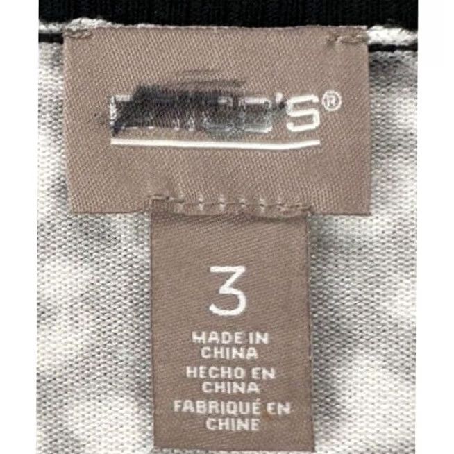Vintage Chicos Sweater Womens 3 Black White Leopard Nylon Blend Boat Neck Pullover NEW Size S / US 4 / IT 40 - 4 Thumbnail
