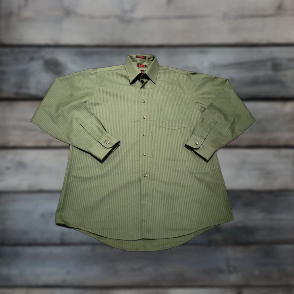 Vintage VINTAGE Jerry Garcia Shirt Mens Long Sleeve Button-Up Green Striped Casual 90s Mens Size US L / EU 52-54 / 3 - 1 Thumbnail