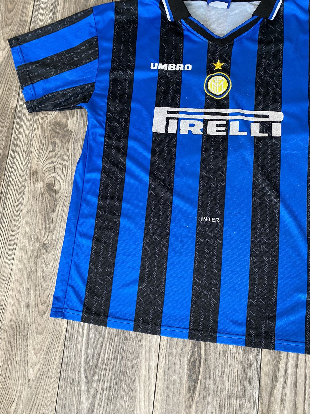 Umbro Vintage Umbro Inter Football Jersey Pirelli 1996/1997 Size US XXL / EU 58 / 5 - 5 Thumbnail