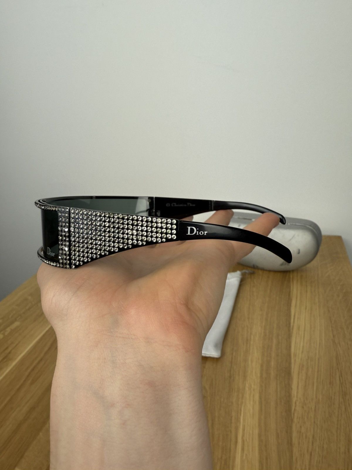 Dior × John Galliano × Vintage Swarovski Crystal PUNK SUNGLASSES Spring 2003 Size ONE SIZE - 4 Thumbnail