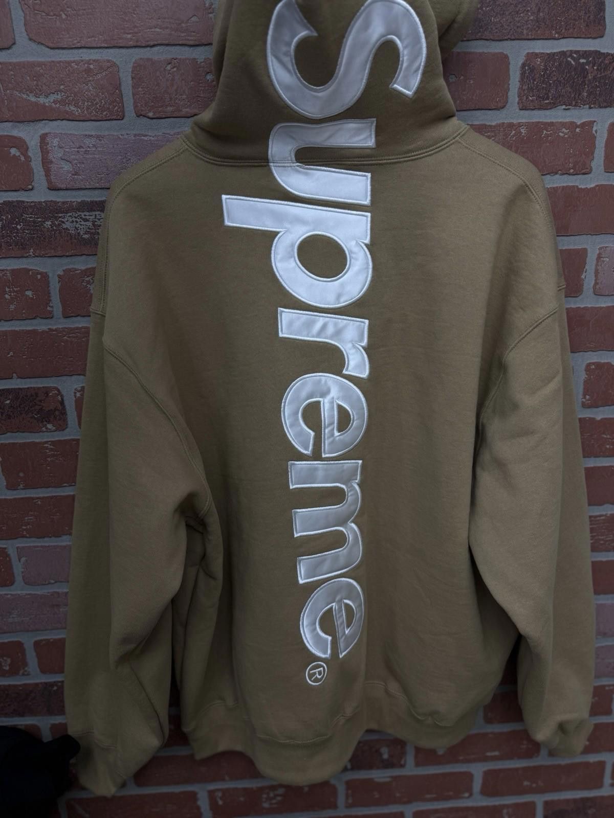 Supreme Size XL - Supreme Satin Appliqué Hooded Sweatshirt (FW25) Size US XL / EU 56 / 4 - 3 Thumbnail