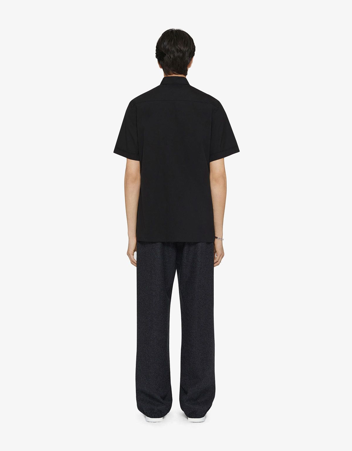 Givenchy Givenchy Black Gros Grain Short Sleeve Shirt SIZE 41 Size US L / EU 52-54 / 3 - 3 Thumbnail
