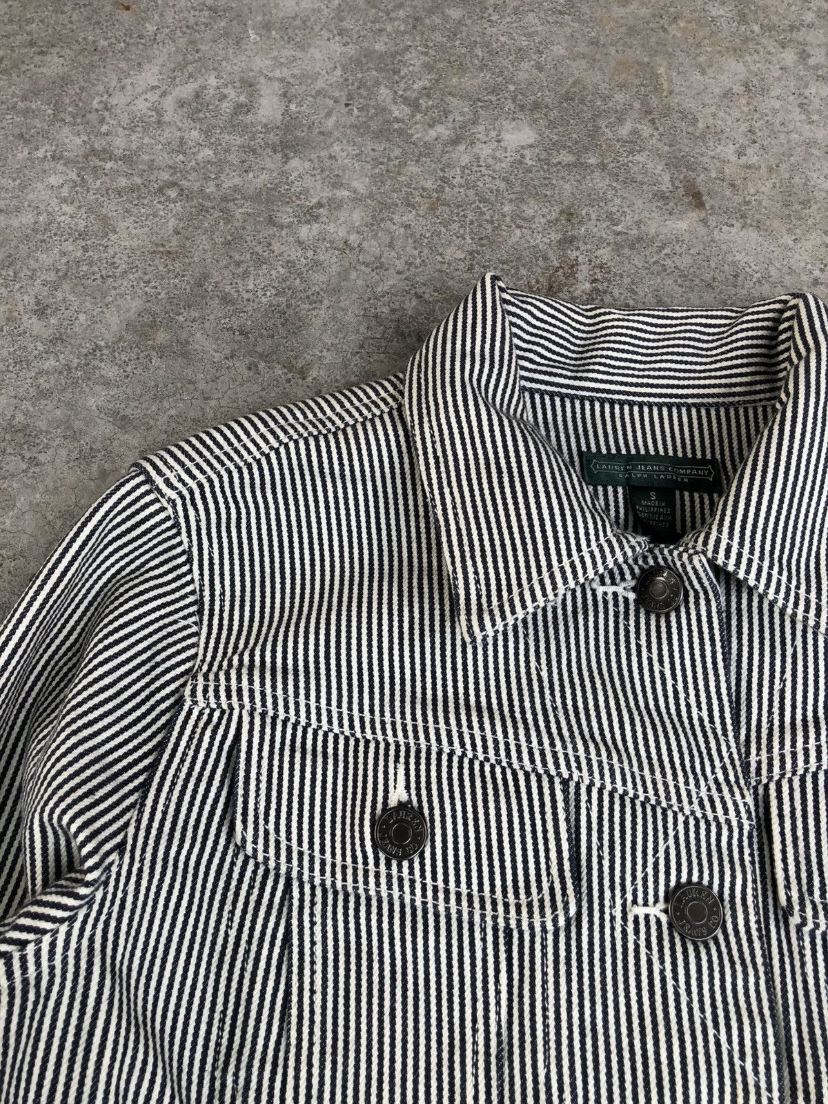 Lauren Ralph Lauren LRL Ralph Lauren Hickory Stripe Denim Jacket Size US S / EU 44-46 / 1 - 5 Thumbnail