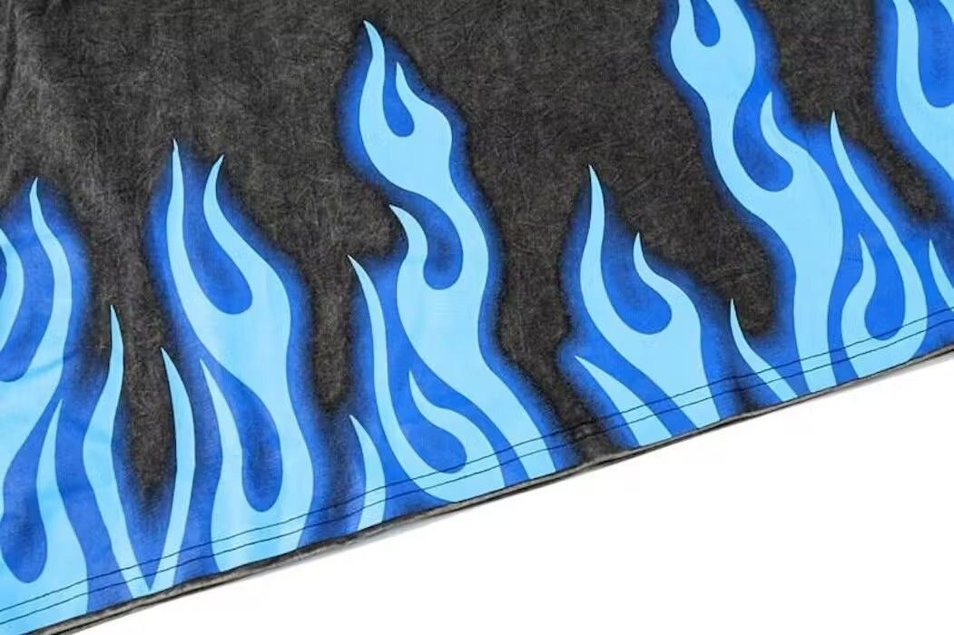 Japanese Brand Fire Flame Graphic Washed T Shirt Size US L / EU 52-54 / 3 - 4 Thumbnail