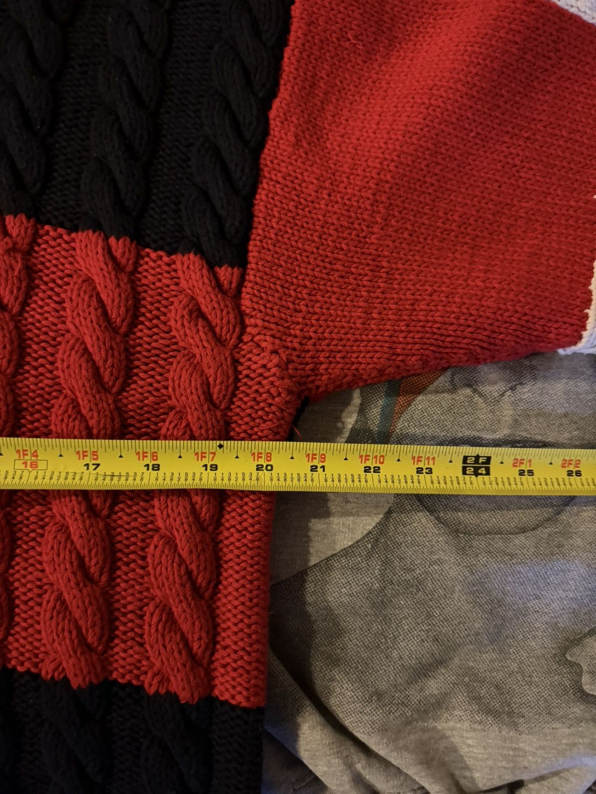 Tommy Hilfiger 90s y2k tommy hilfiger usa & uk flag cable knit sweater L Size US L / EU 52-54 / 3 - 6 Thumbnail