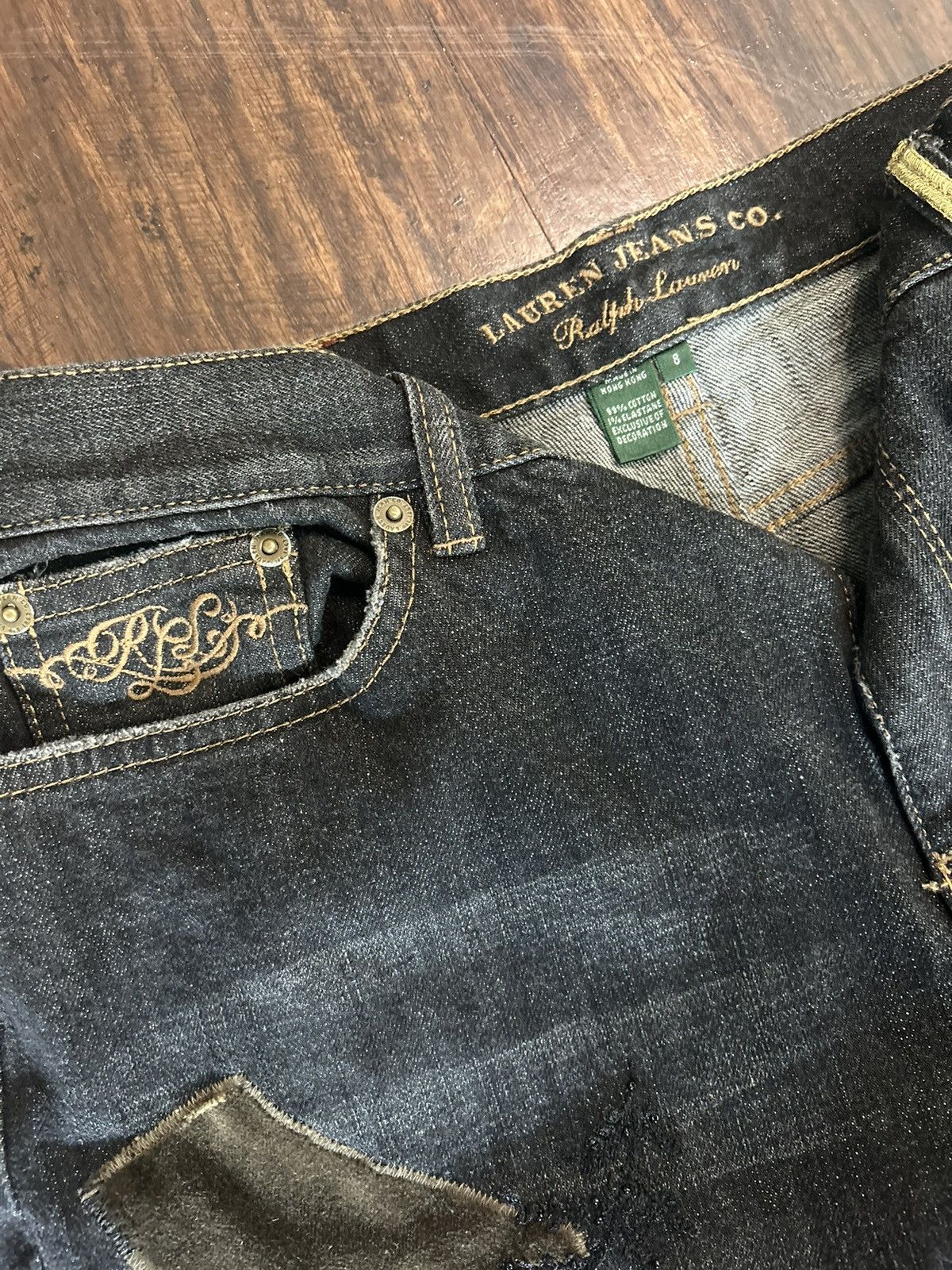 Lauren Ralph Lauren Lauren Ralph Lauren Patch Work Embroidered Bootcut Jeans Size 30" / US 8 / IT 44 - 7 Thumbnail