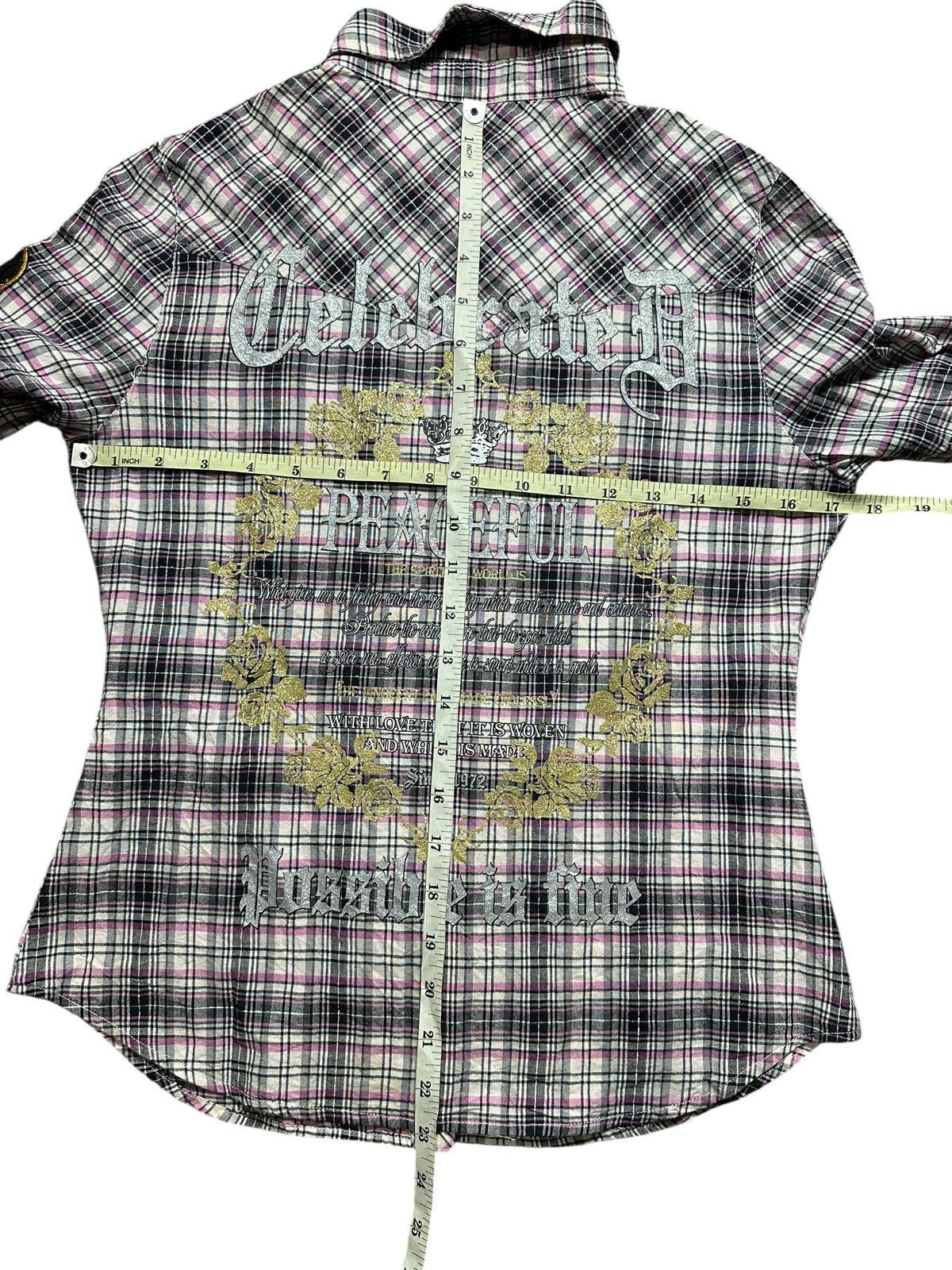 Hysteric Glamour PEACEFUL REREK POEM WESTERN SHIRT BUTTON HYSTERIC LGB STYLE Size S / US 4 / IT 40 - 8 Thumbnail