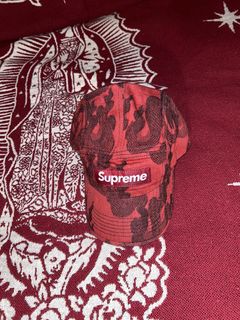 Supreme Supreme flames jacquard denim camp cap hat | Grailed