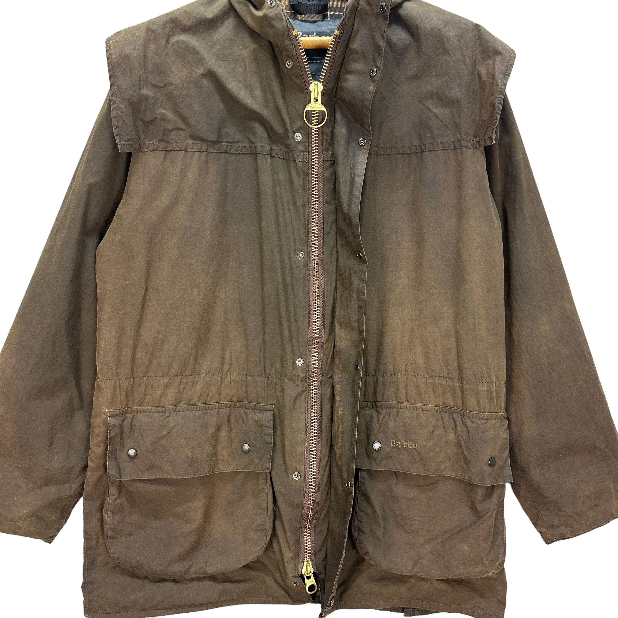 Barbour BARBOUR TARTAN LINED HOODED WAXED JACKET #8177-208 Size US M / EU 48-50 / 2 - 7 Thumbnail