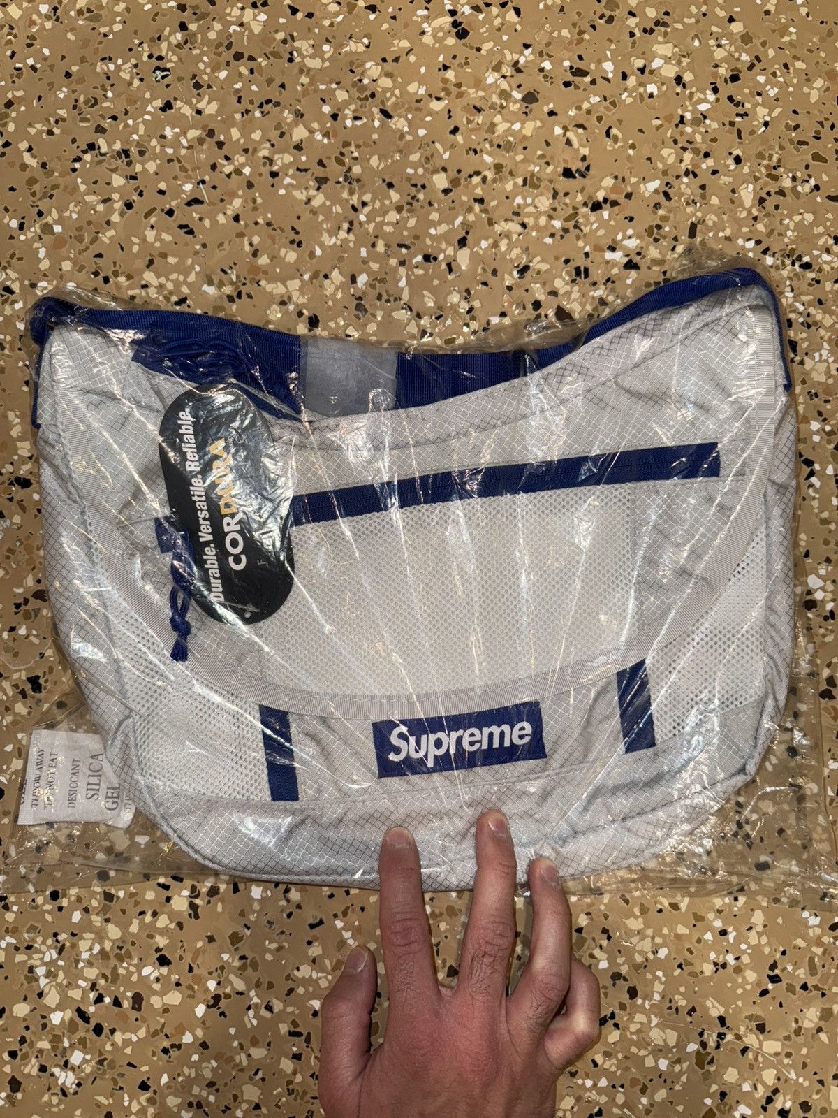 Supreme Small Messenger Bag (Ss22) in Silver, Men's