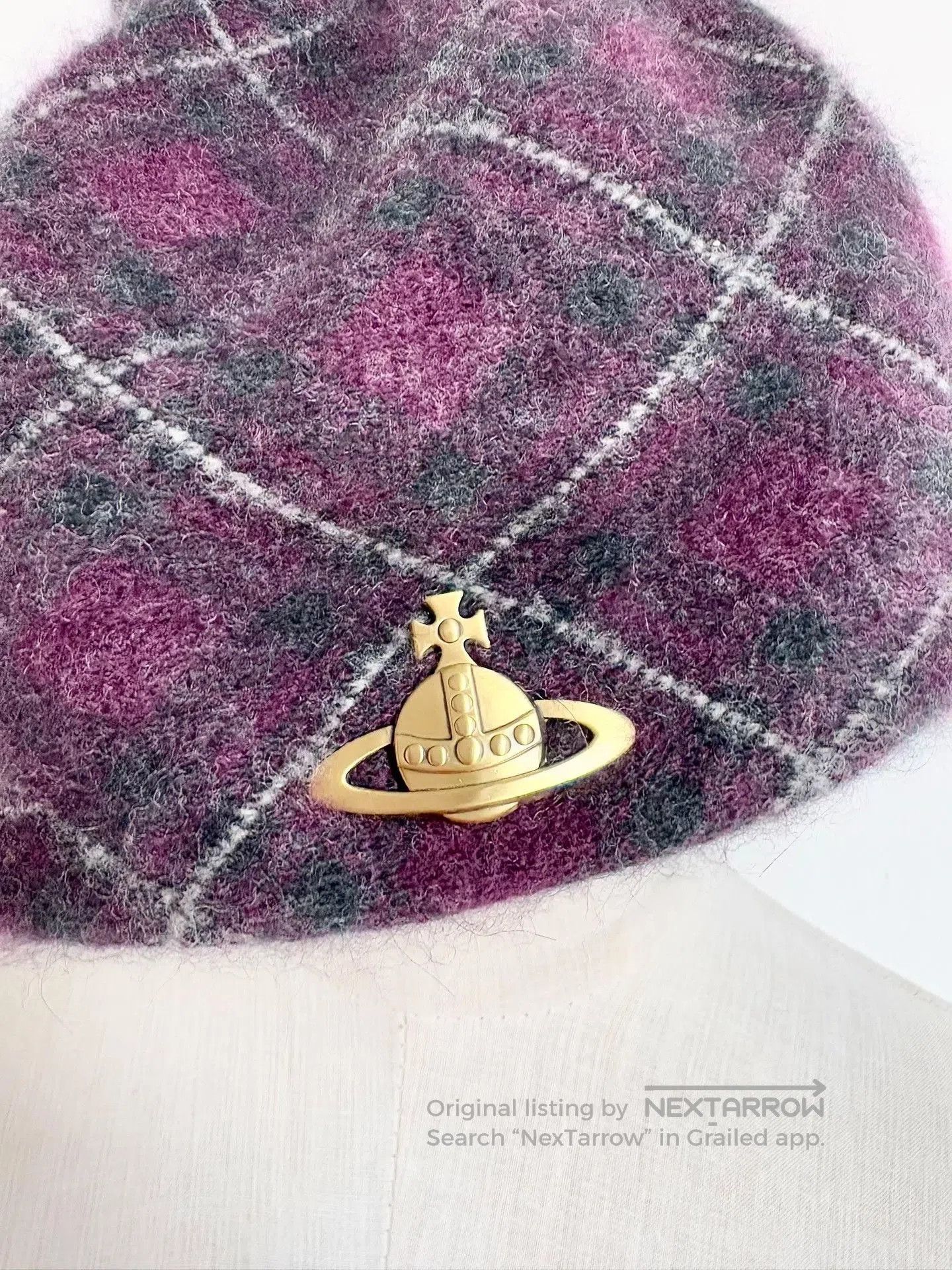 Vivienne Westwood Vivienne Westwood Vintage Purple Plaid Beret. Size ONE SIZE - 5 Thumbnail