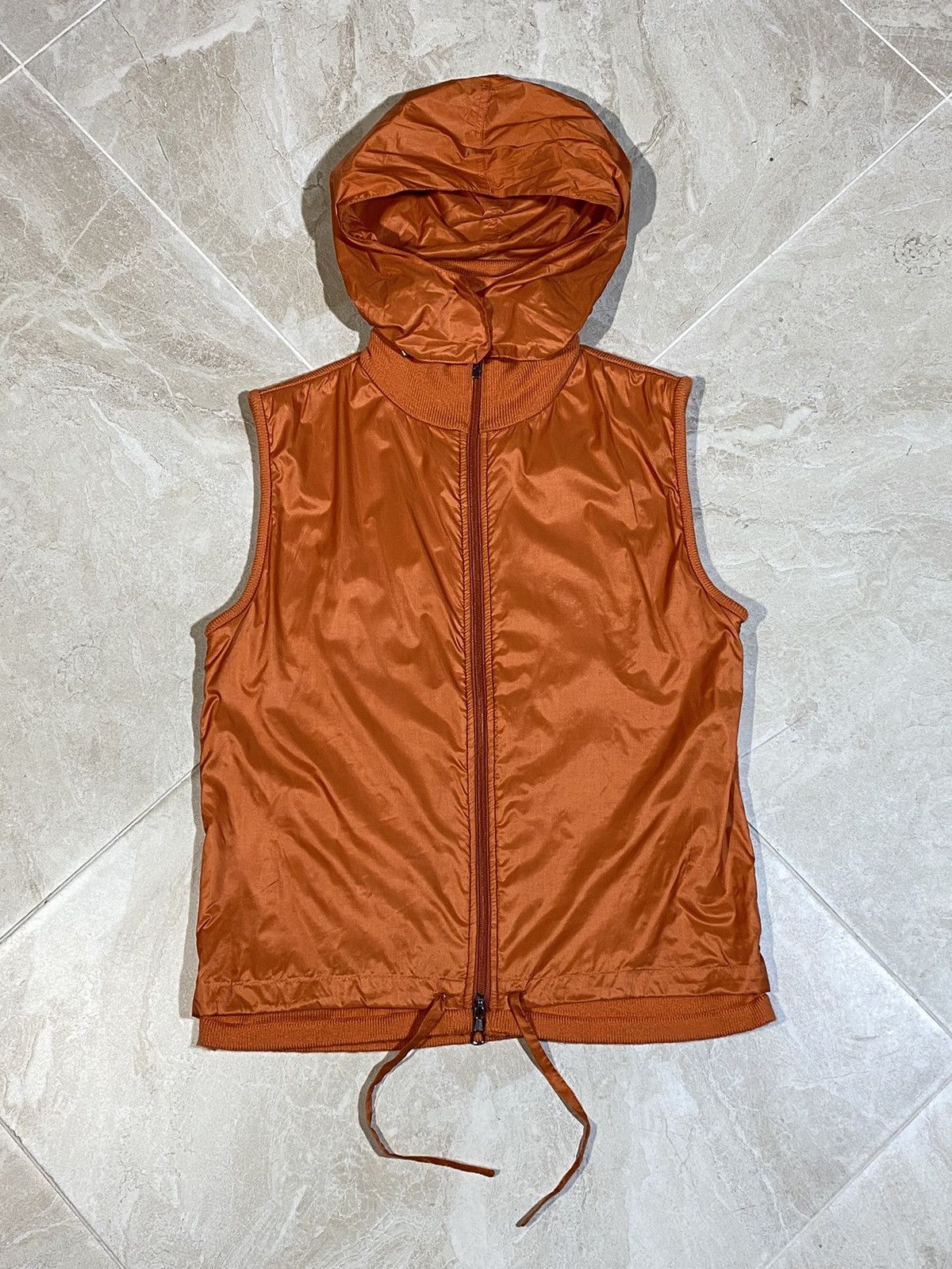 Vintage Moncler Orange Nylon Knit Vest