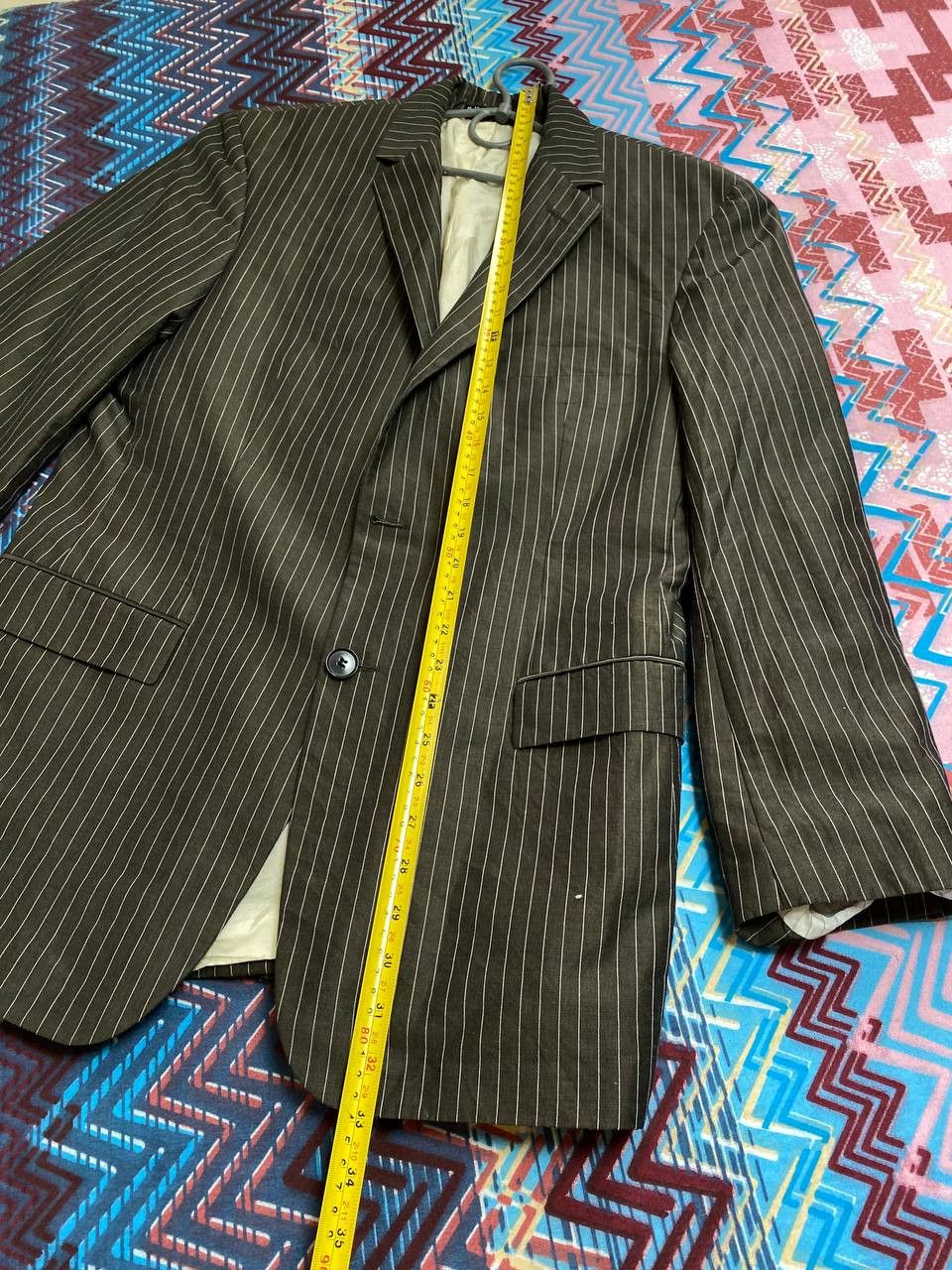 Hugo Boss Vintage Blazer Hugo Boss black striped Y2K Streetwear Size 40R - 12 Thumbnail