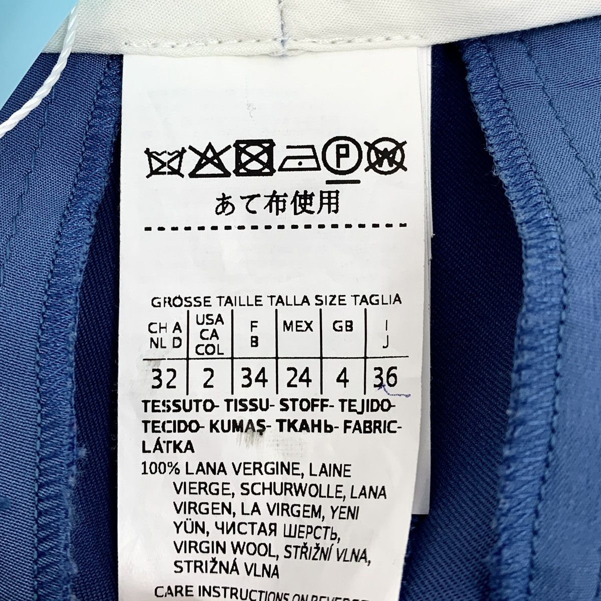 Max Mara Maxmara Blue Wool Casual Suit Trousers K26WX Size 25" / US 0 / IT 36 - 6 Thumbnail