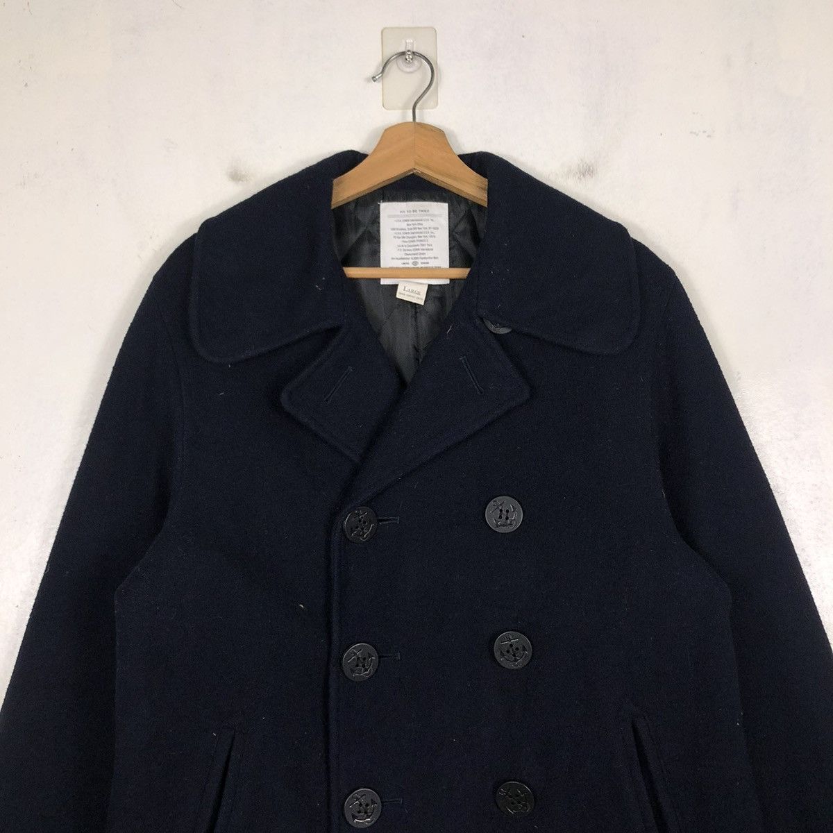 Edwin 📌VINTAGE WOOL BIKER JACKEG EDWIN COMPANY DOUBLE COLLAR Size US L / EU 52-54 / 3 - 5 Thumbnail