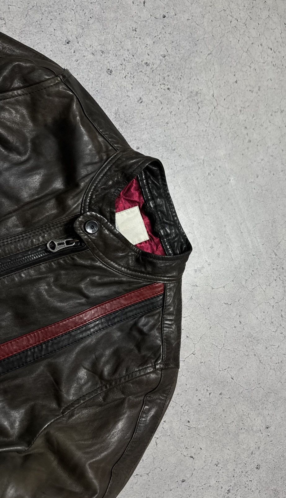 Diesel Diesel Women’s Vintage Leather Jacket Bike Rare Size XL / US 12-14 / IT 48-50 - 6 Thumbnail
