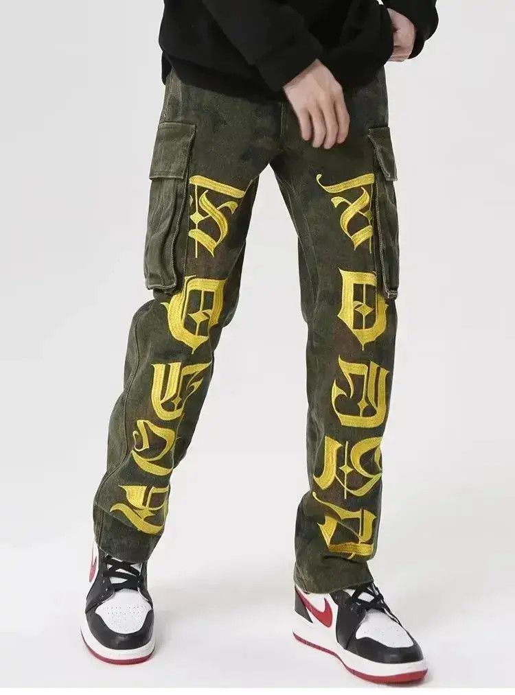 Japanese Brand Letters Cargo Stacked Denim Jeans Camouflage Size US 30 / EU 46 - 3 Thumbnail