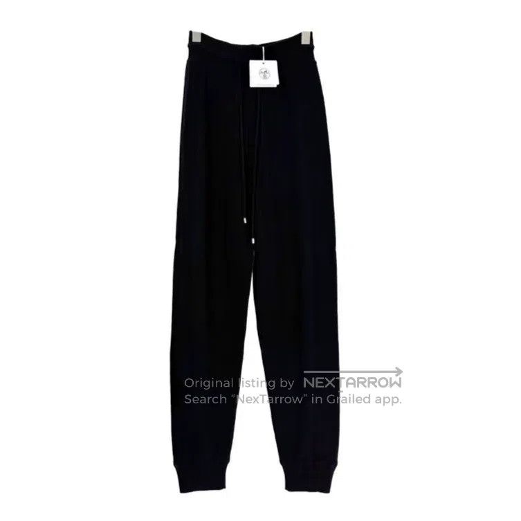 Hermes Hermes Black Full H Drawstring Wool Trousers Size 24" / US 00 / IT 34 - 1 Thumbnail