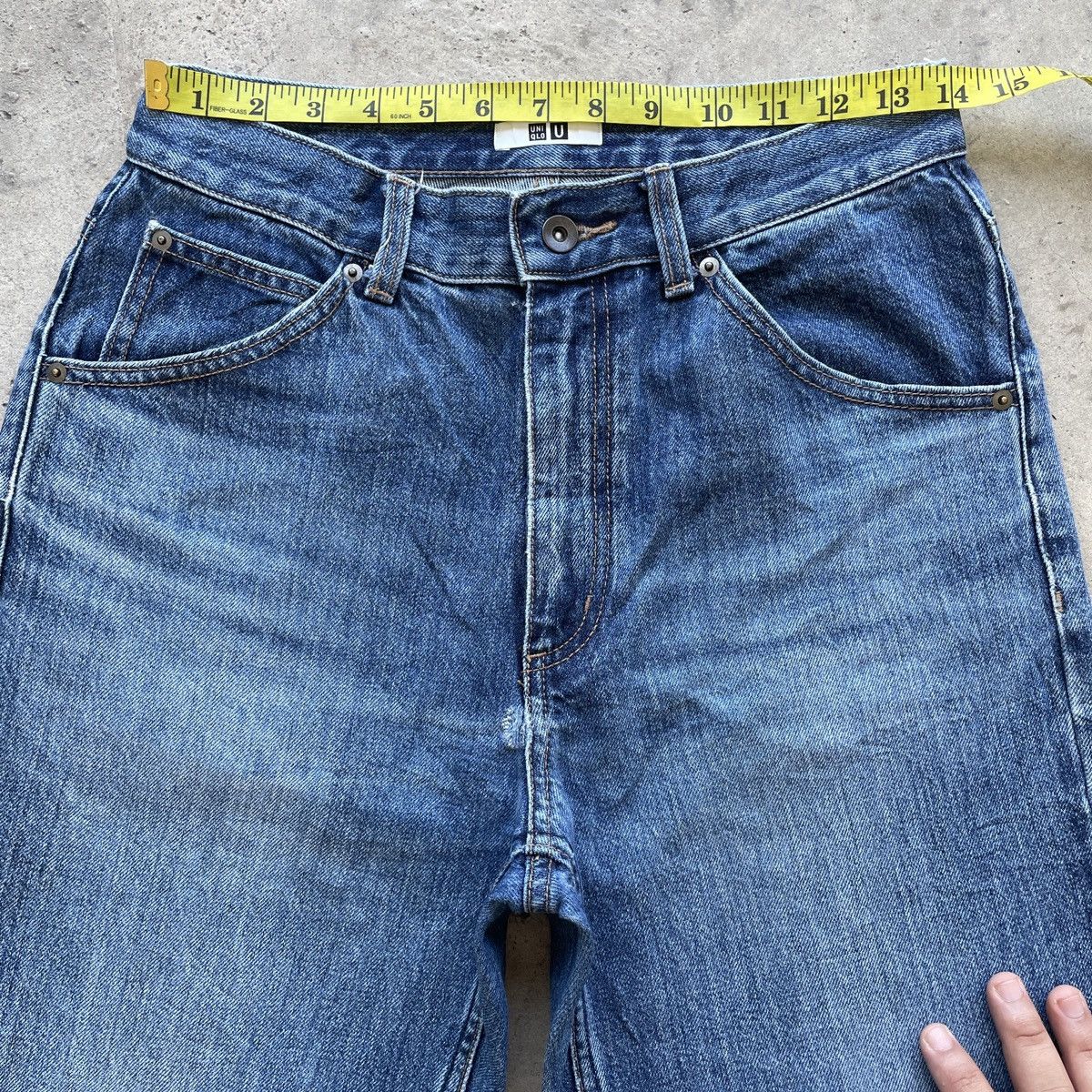 Japanese Brand W28💥 Vintage Japanese Uniqlo x U Faded Denim Pants Jeans Size US 28 / EU 44 - 5 Thumbnail