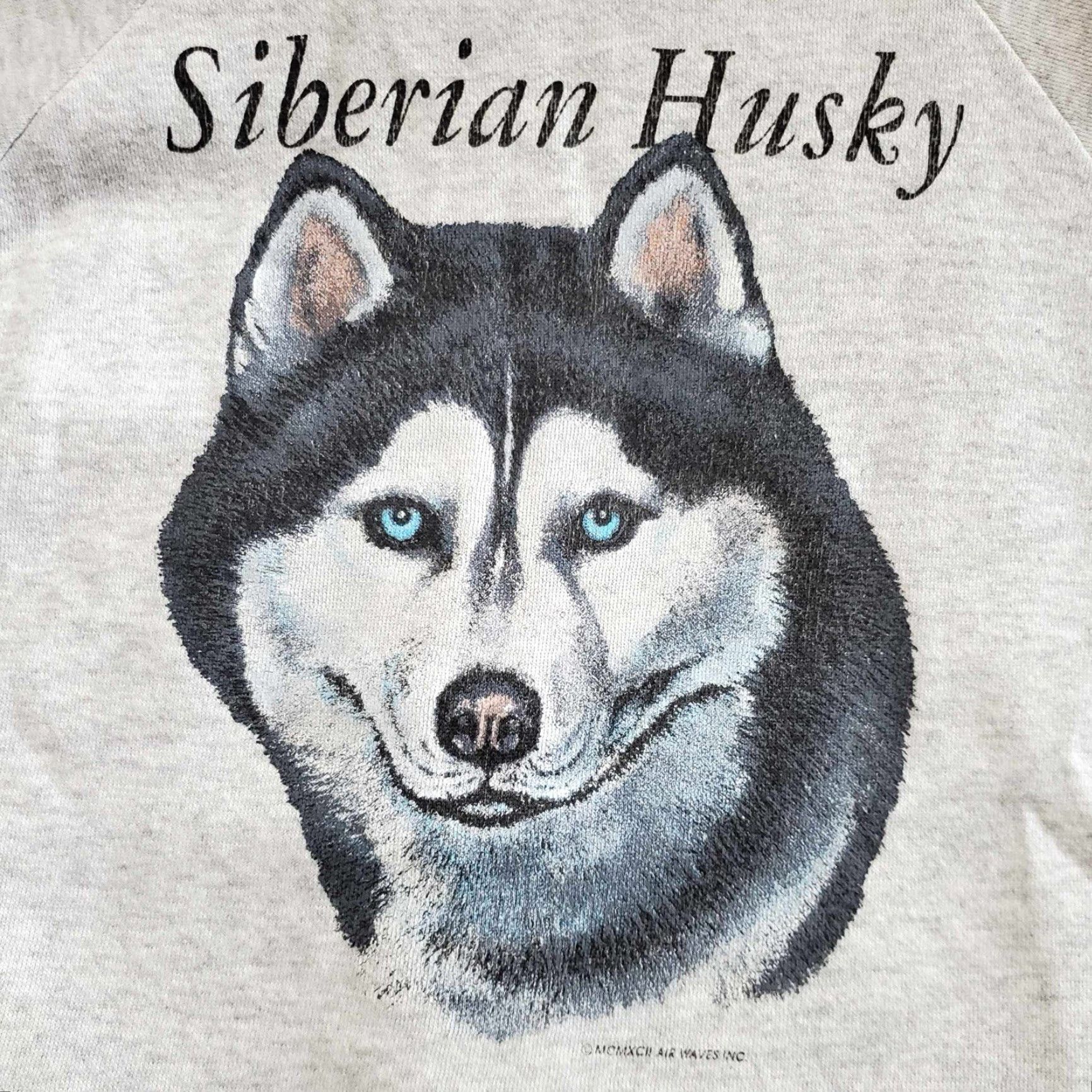 Hanes VINTAGE Hanes 90s Sweatshirt Crewneck Mens M Gray Siberian Husky Made In USA 1992 Flaw Size US M / EU 48-50 / 2 - 2 Thumbnail