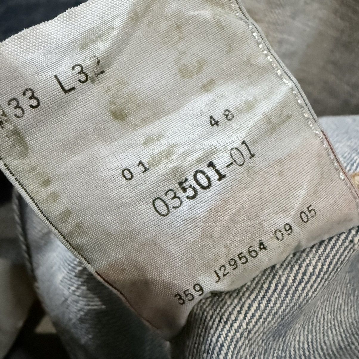 Engineered Garments × Levi's Vintage Y2K Levis 501 Wideleg Heavy Faded Washed Denim Jeans Size US 33 - 15 Thumbnail
