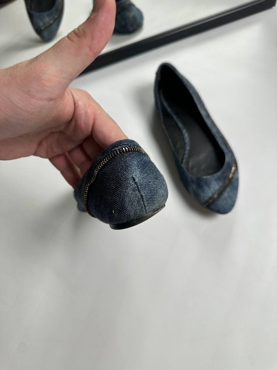 Diesel Vintage Diesel AvantGarde Denim Ballet Flats Size US 8 / IT 38 - 6 Thumbnail