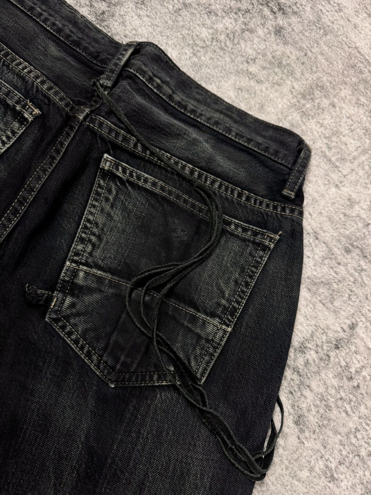 Rick Owens 2000s Rick Owens SLAB Waxed ‘Oil Spill’ Suede Link Denim Size US 31 - 7 Thumbnail