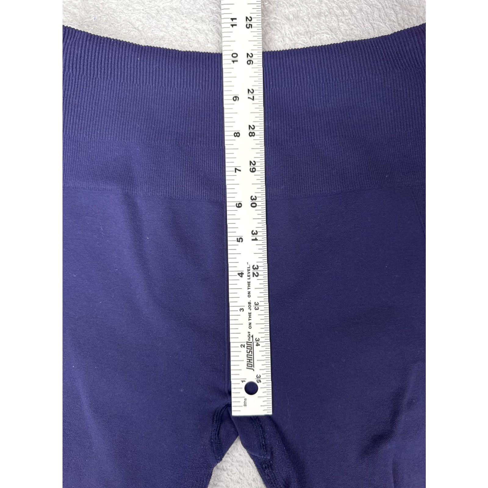 Lululemon Lululemon Crop Leggings Womens 10 Blue Purple In The Flow Crop Ruched Yoga Gym Size 32" / US 10 / IT 46 - 7 Thumbnail