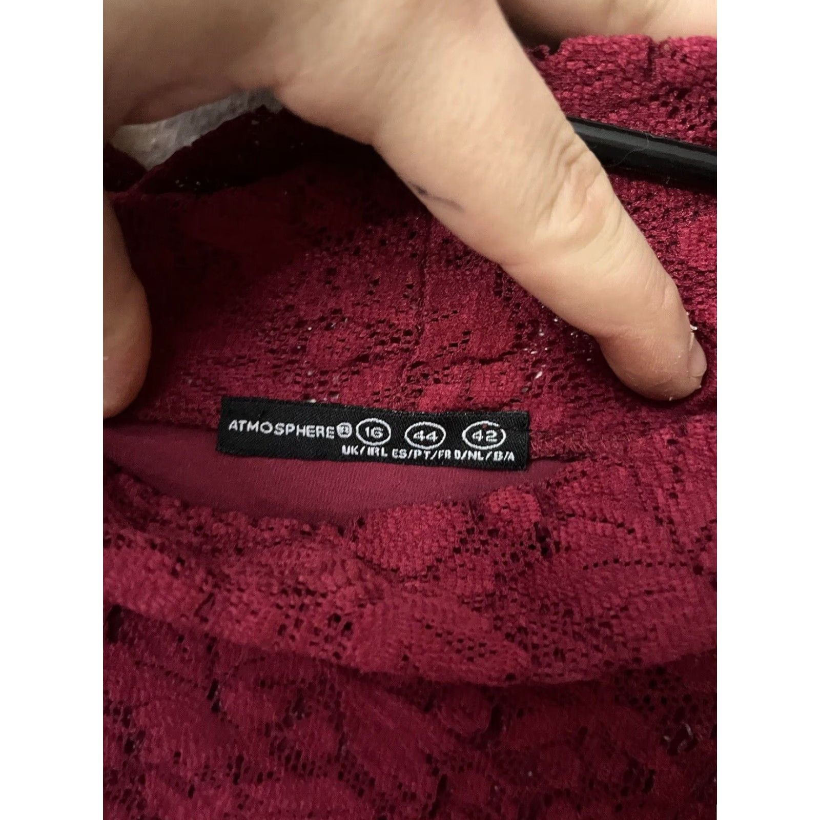 Vintage Atmosphere Brand Blouse Tank Top Womens UK 16 Layered Sleeveless V-Neck Neck Red Top Size XXL / US 16-18 / IT 52-54 - 3 Thumbnail