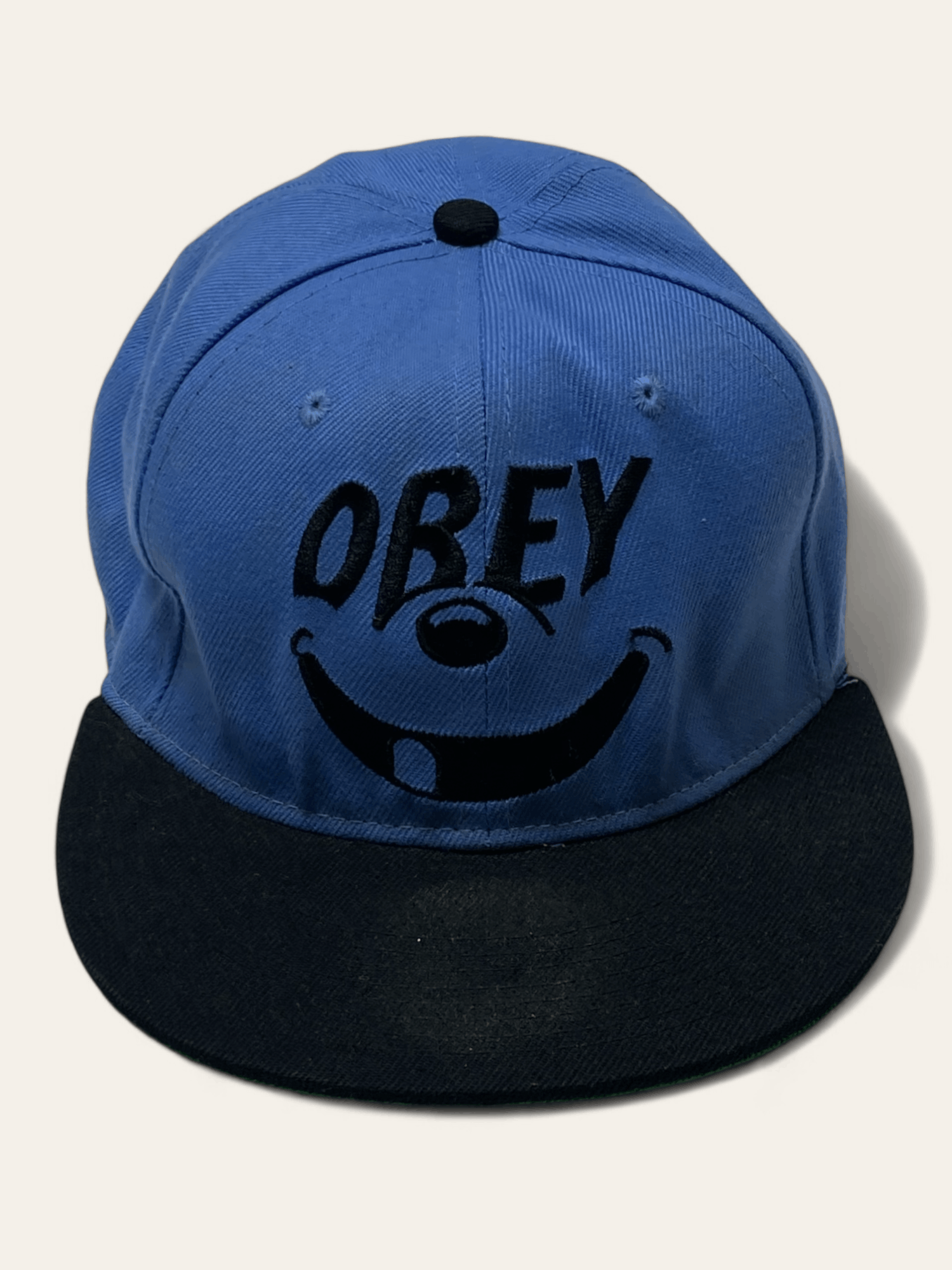 Obey VINTAGE NEW ERA OBEY SMILE BLUE CAP SNAP BACK Size ONE SIZE - 2 Thumbnail